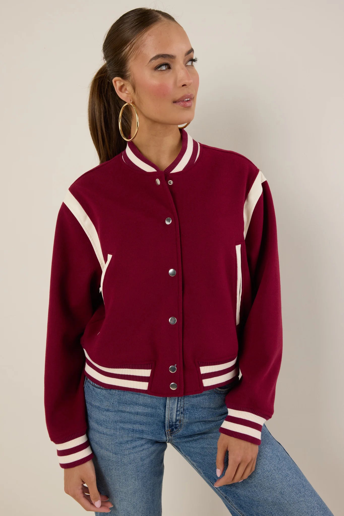 Cindy Jacket- Maroon