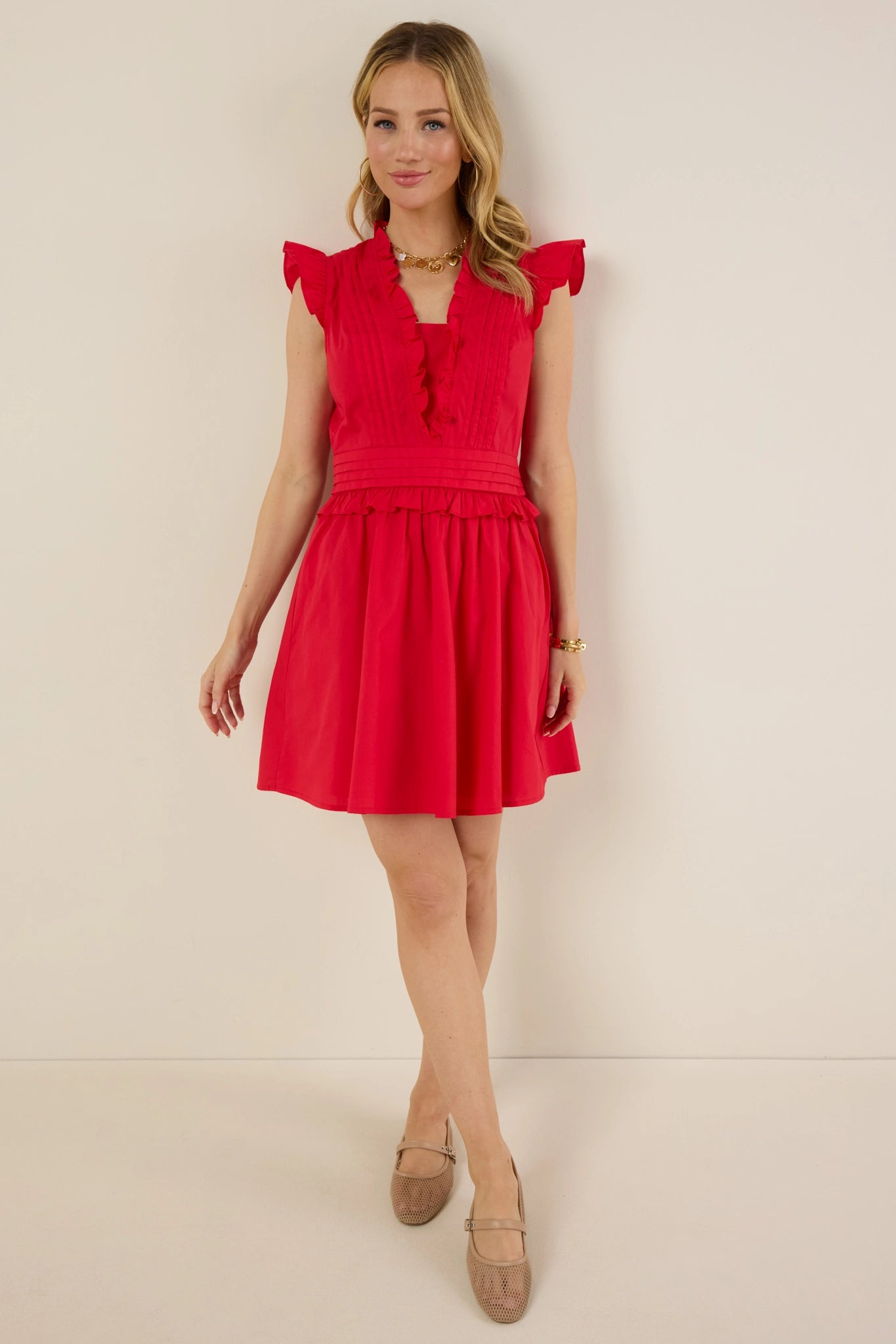 Makayla Dress- Red