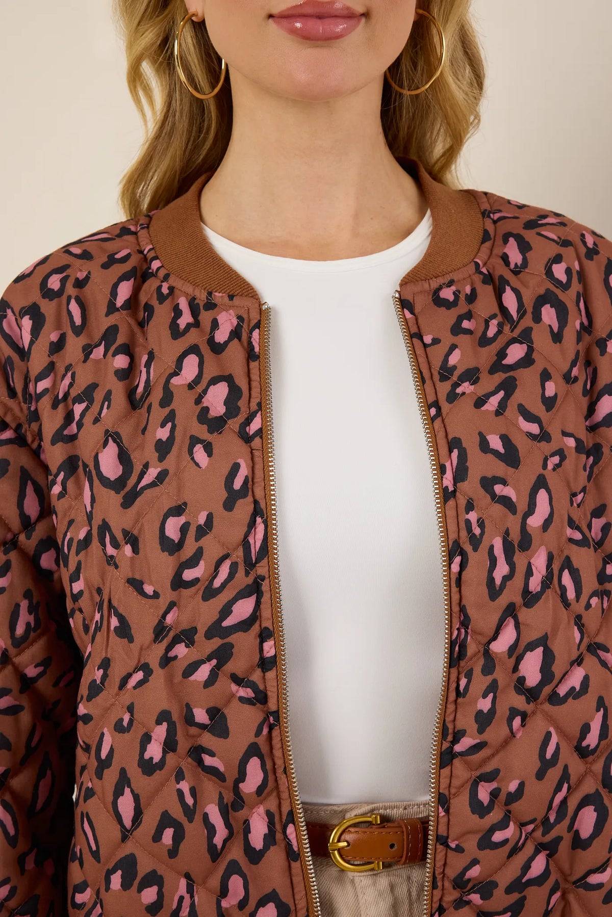 Sonnett Leopard Quilted Jacket | Avara