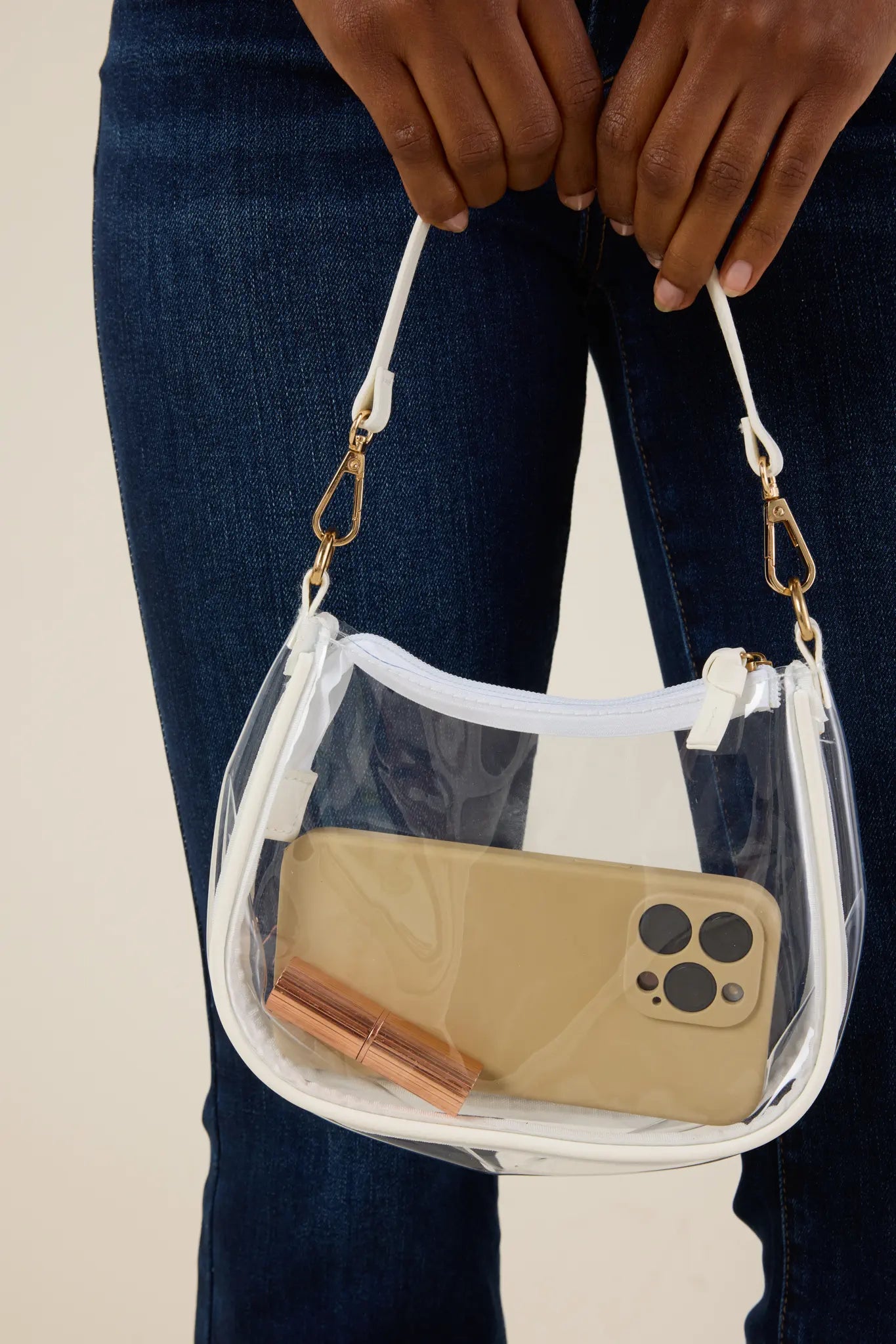 Clear Game Day Bag- White
