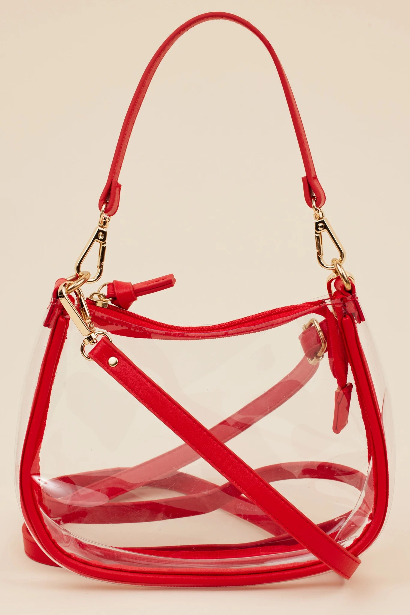 Clear Game Day Bag- Red