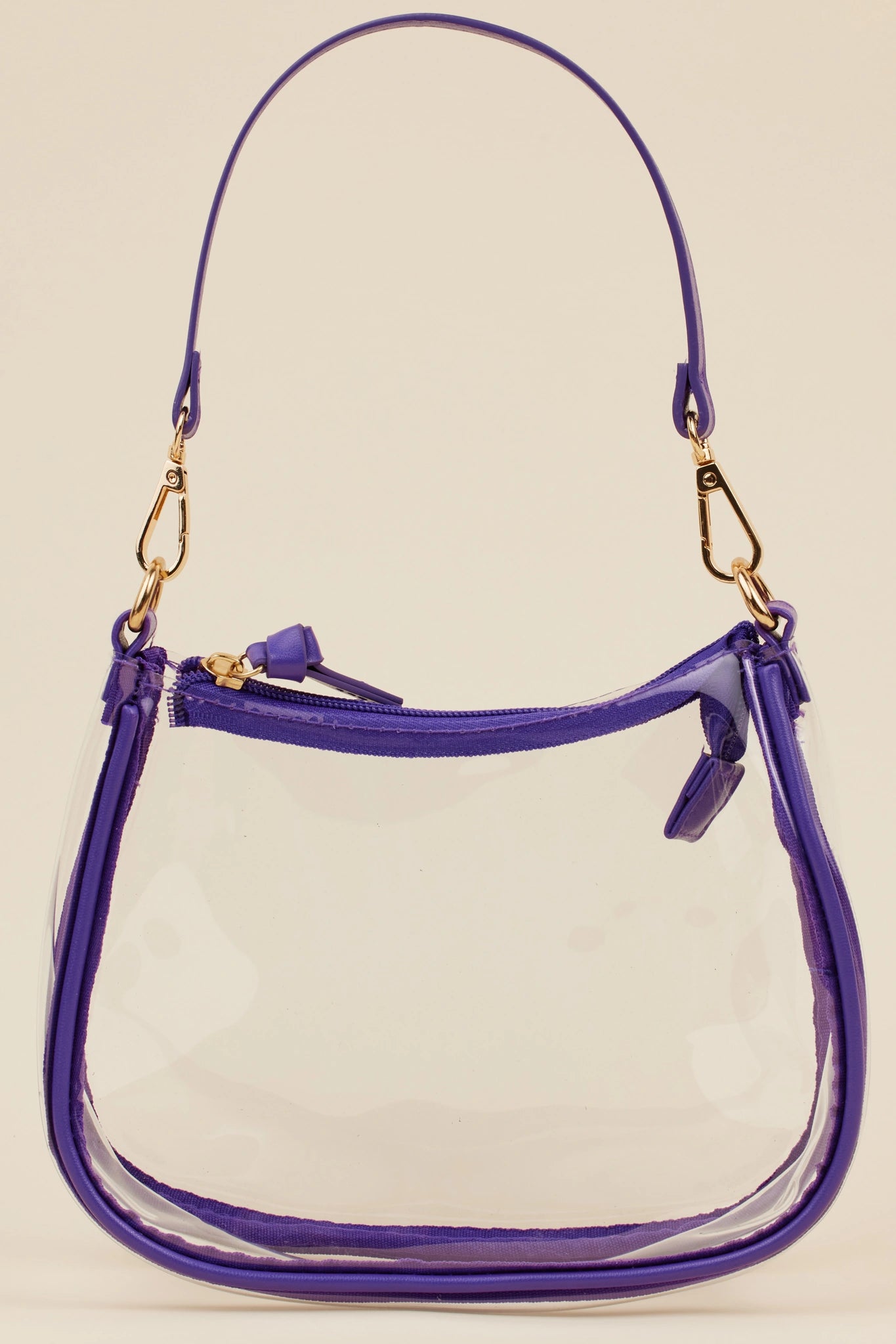 Clear Game Day Bag- Purple