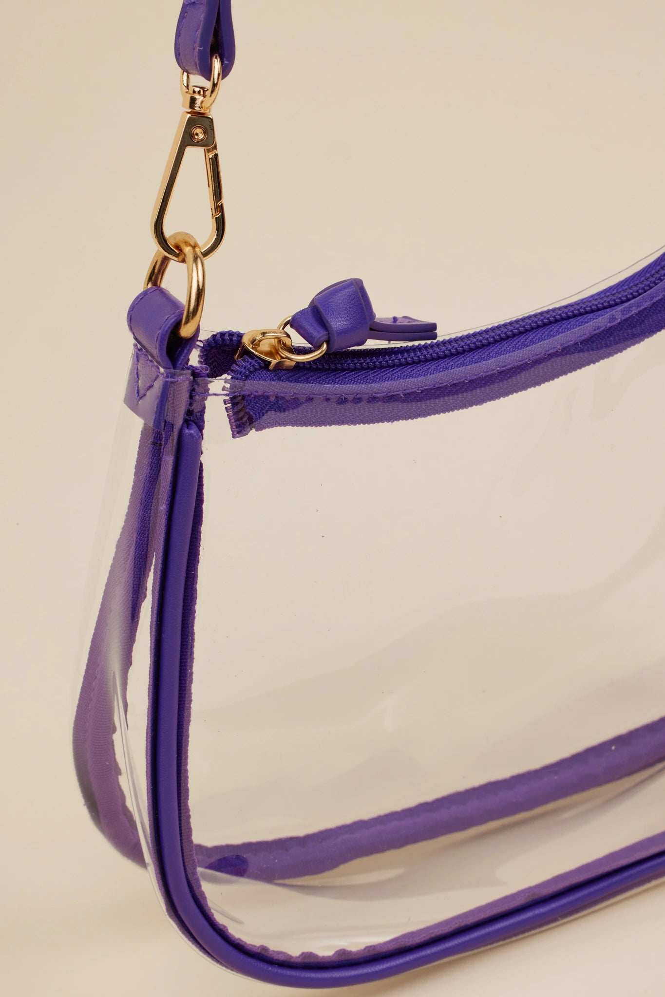 Clear Game Day Bag- Purple