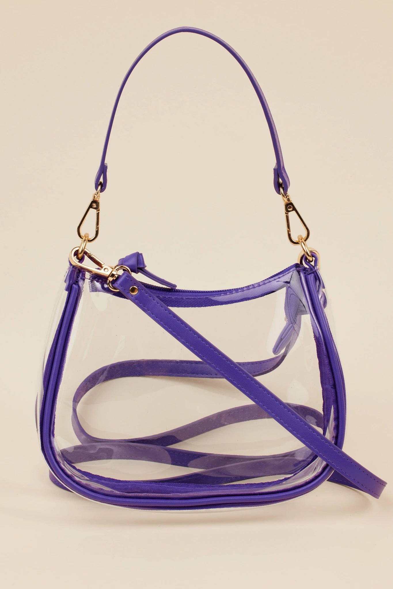 Clear Game Day Bag- Purple