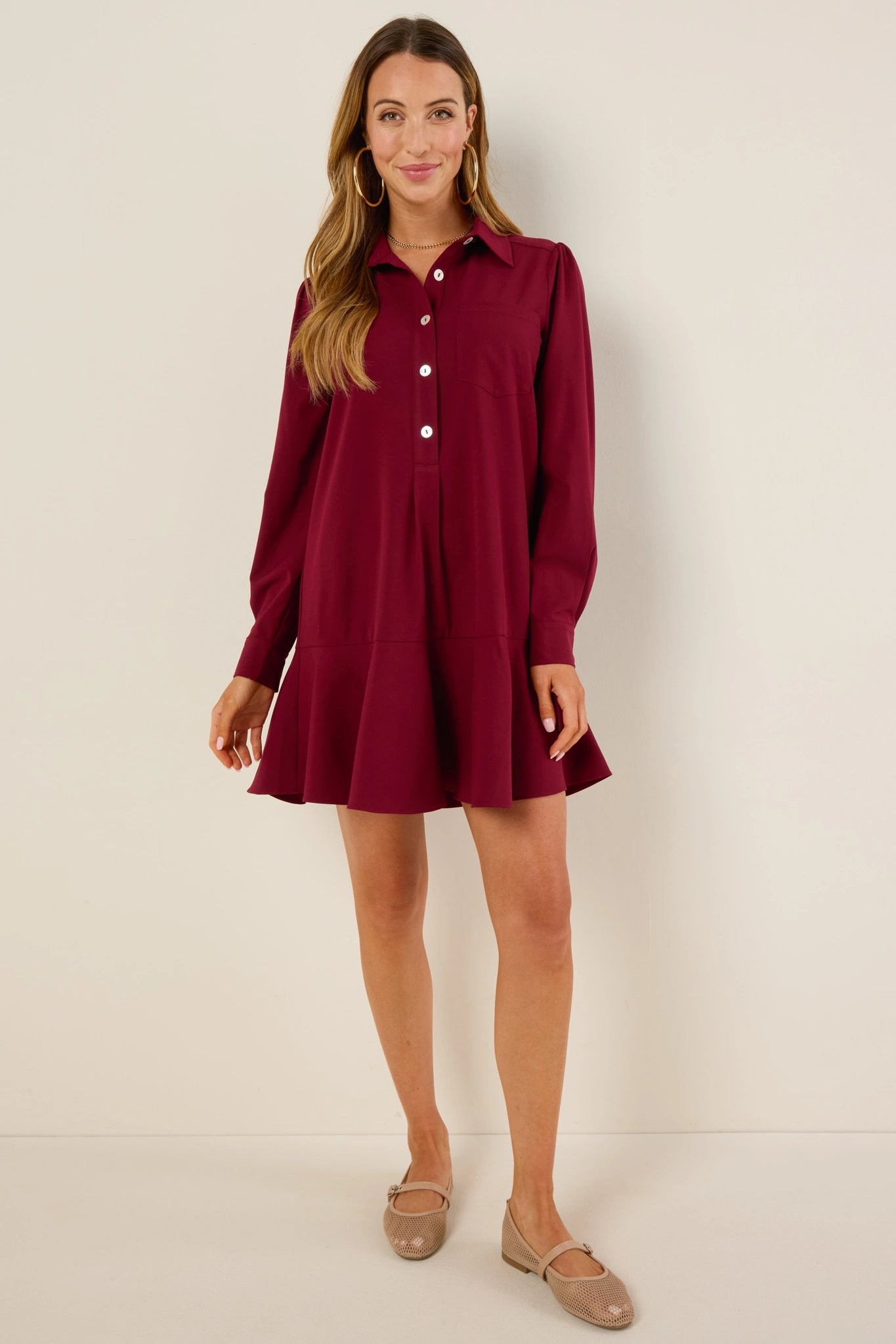 Meagan Dress- Burgundy