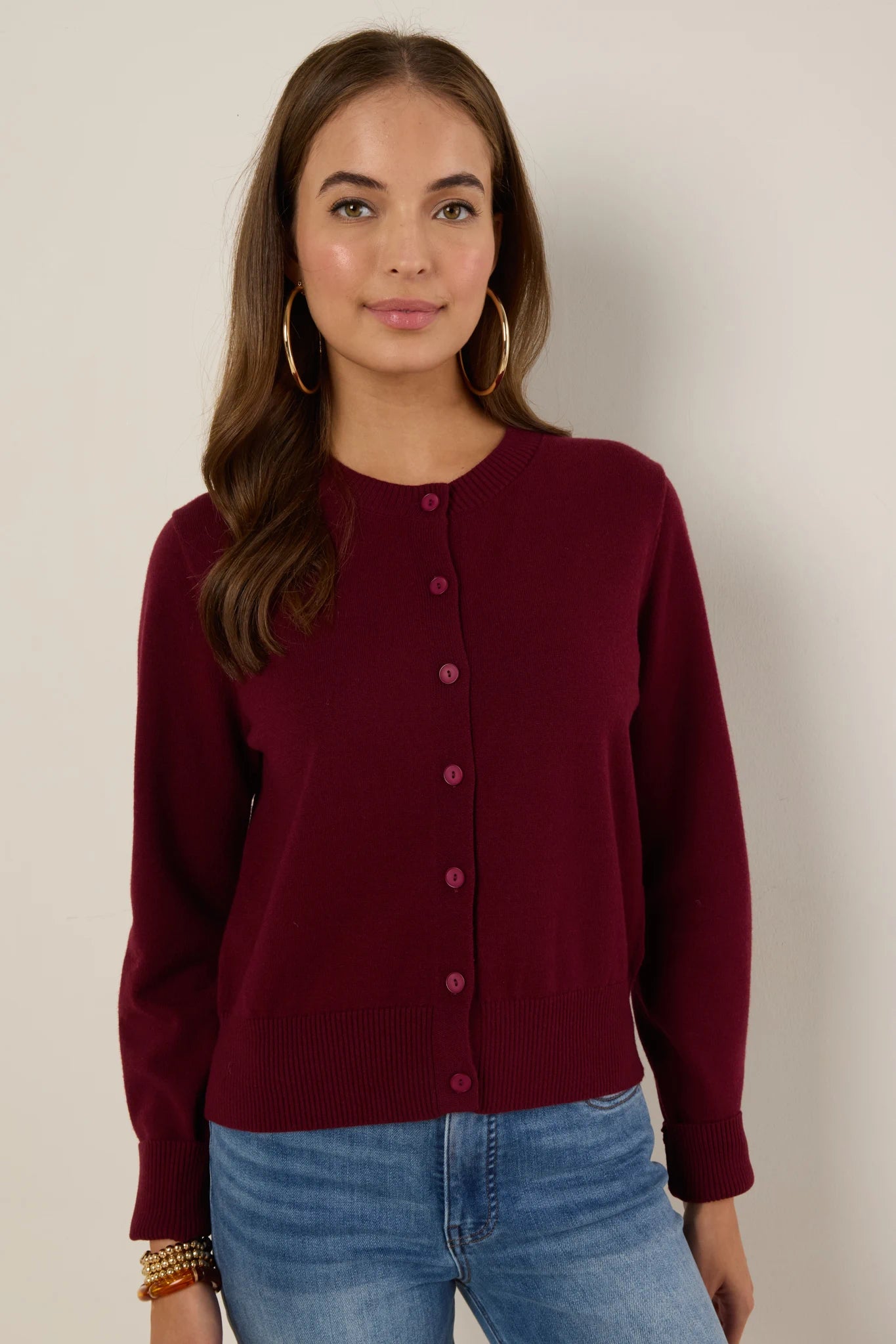 Sarah Cardigan- Maroon