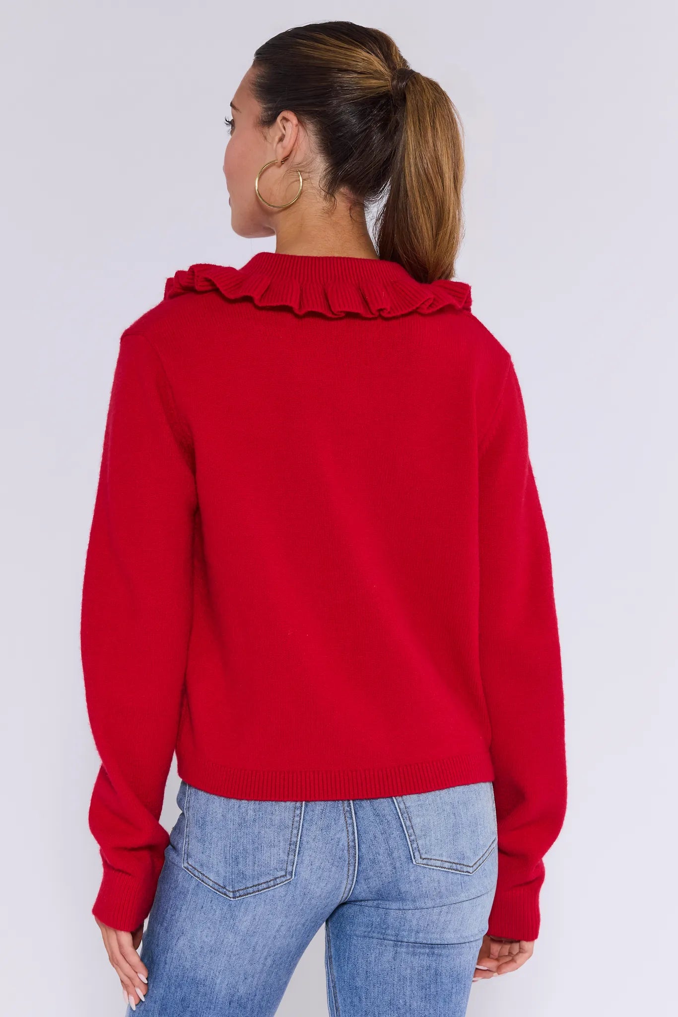 Jordyn Cardigan- Red