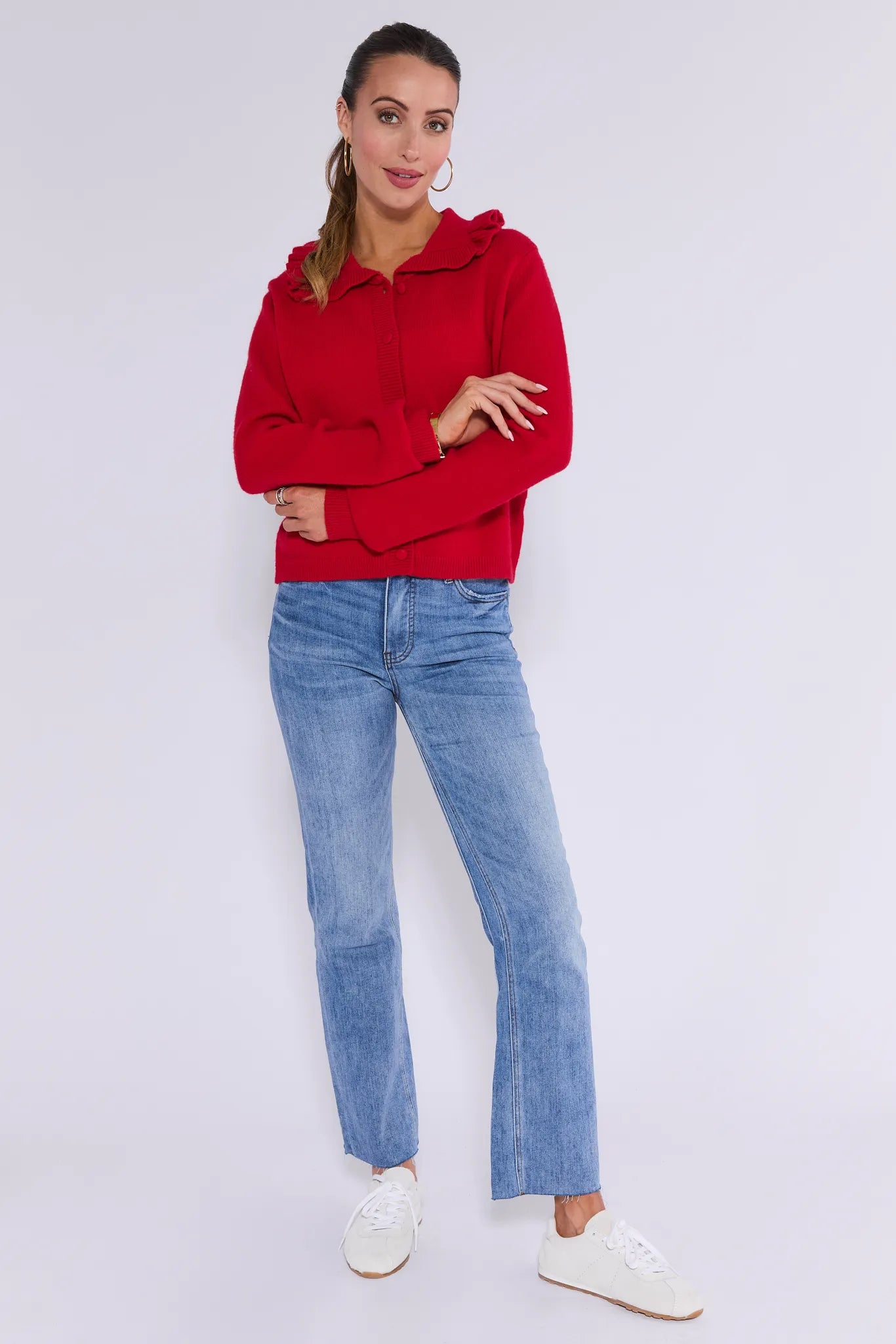 Jordyn Cardigan- Red