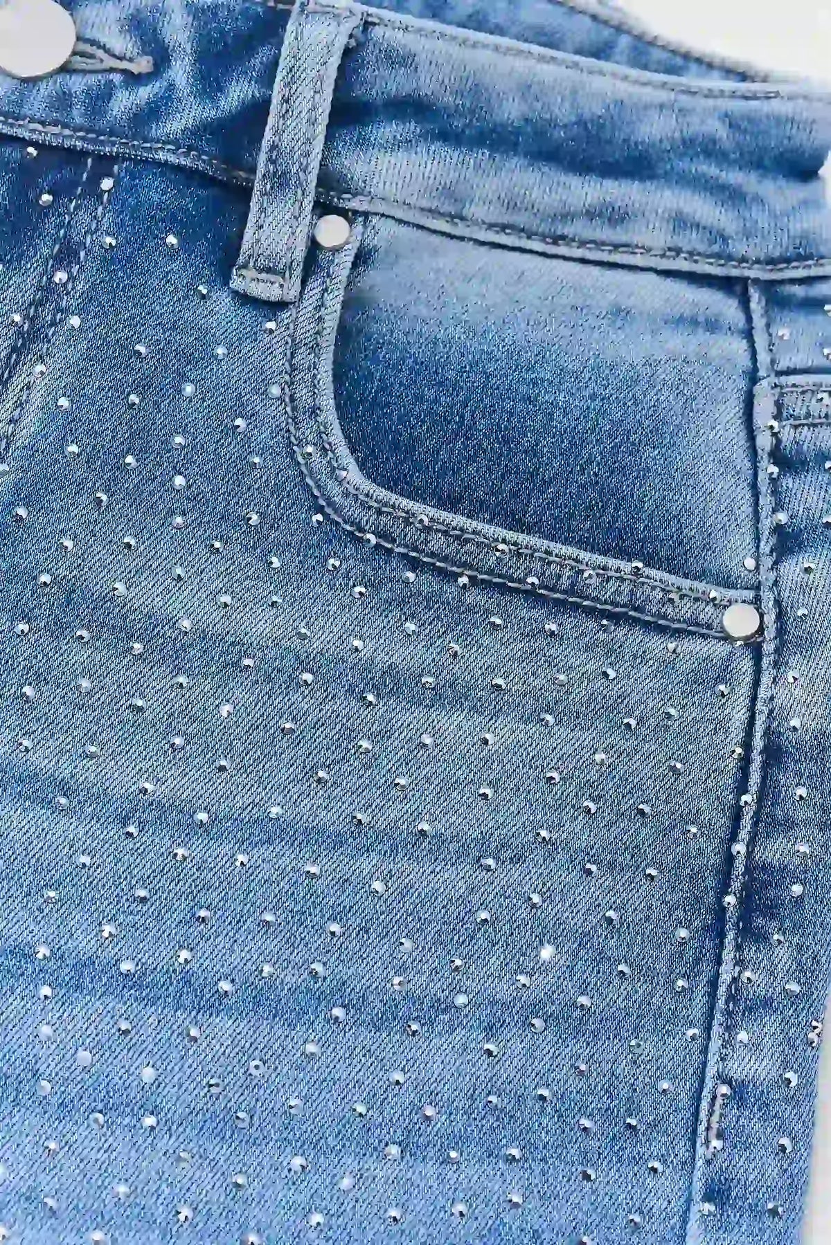 Women's Rhinestone Wide Leg Jeans | Avara