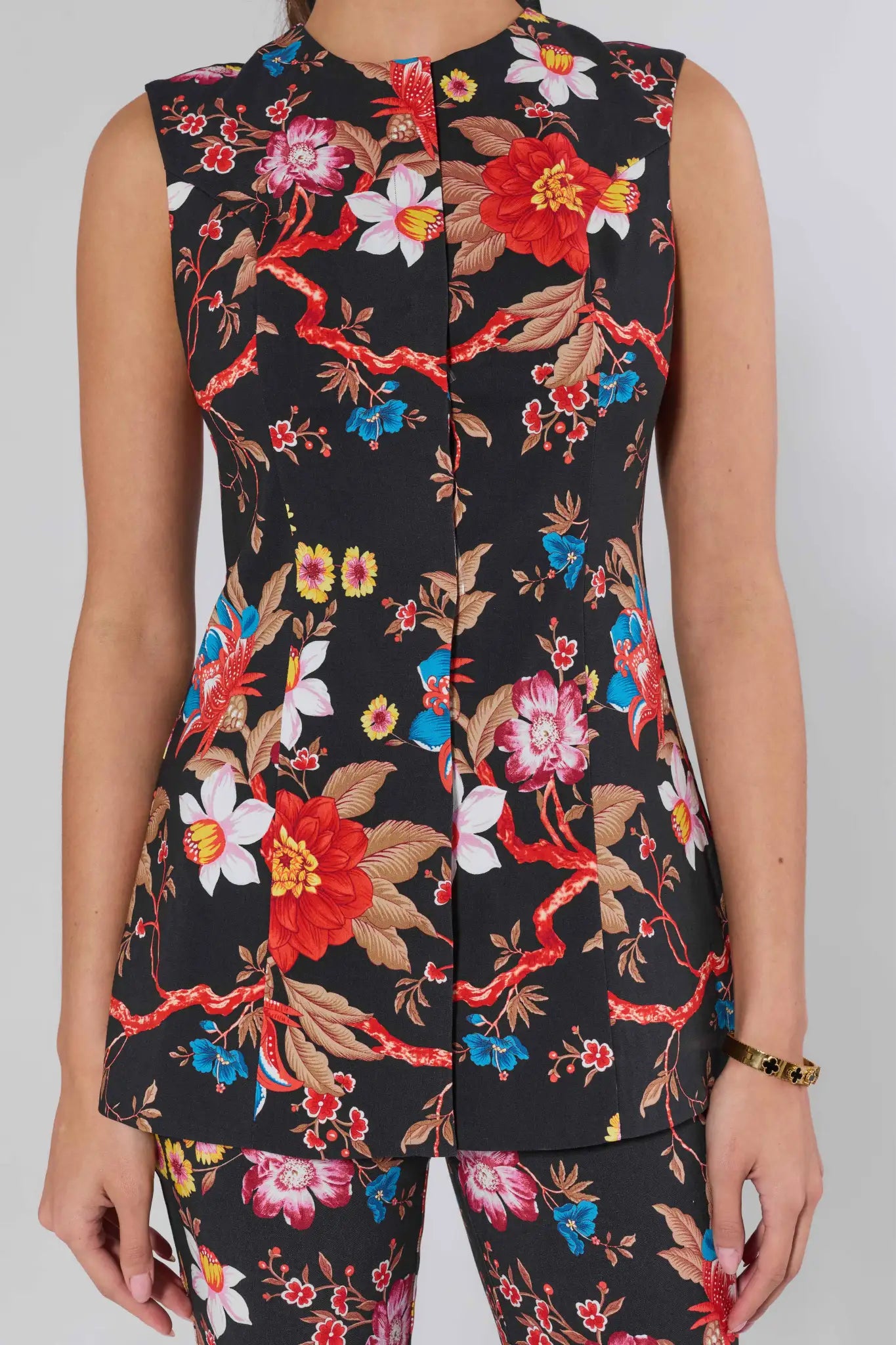 Annie Mixed Floral Tailored Top