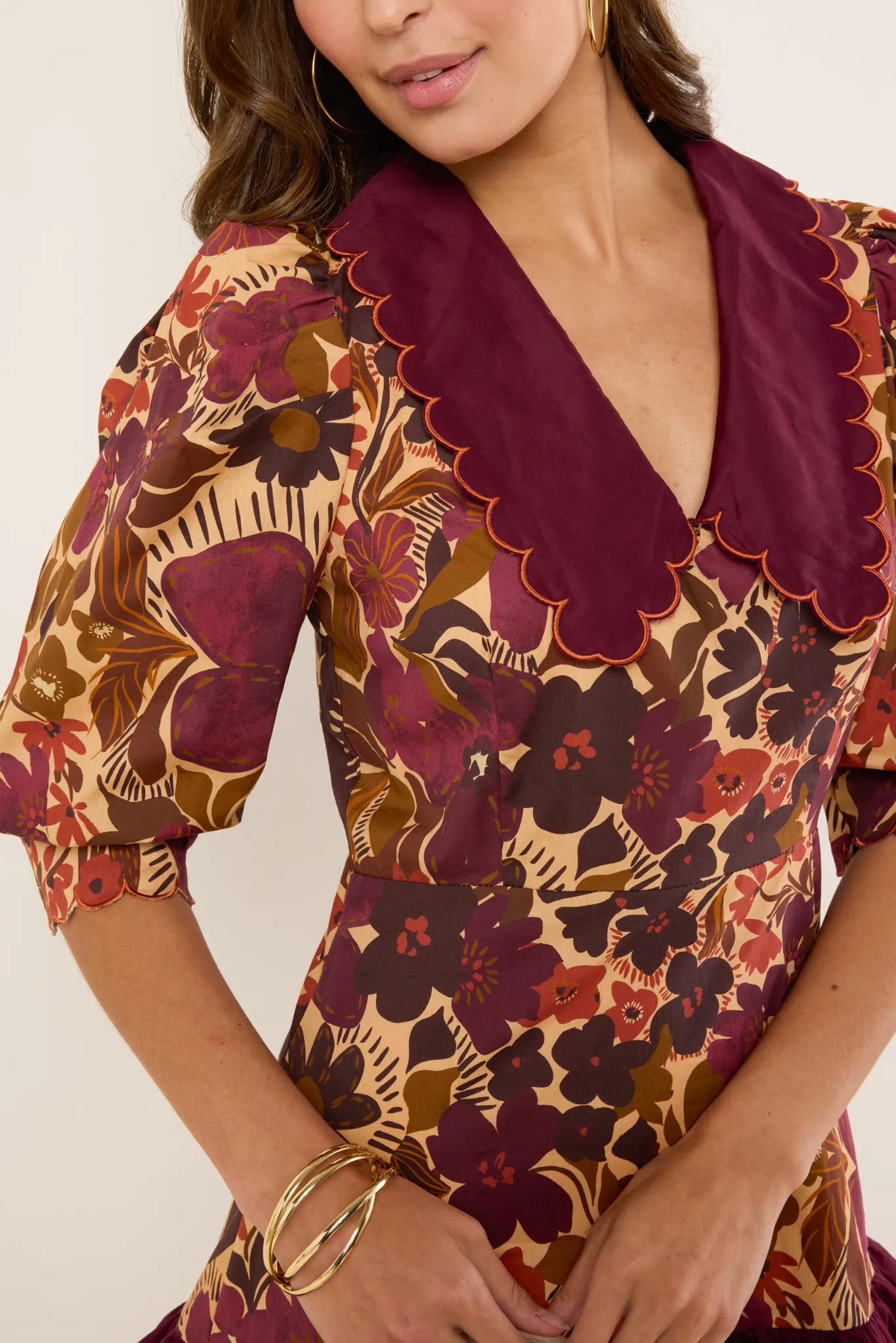 Betty Dress- Maroon