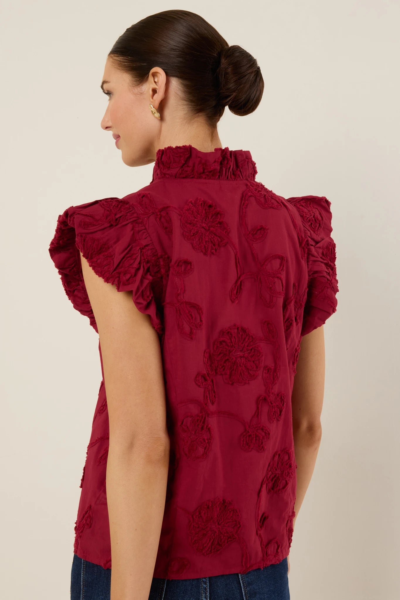 Sandra Top- Maroon