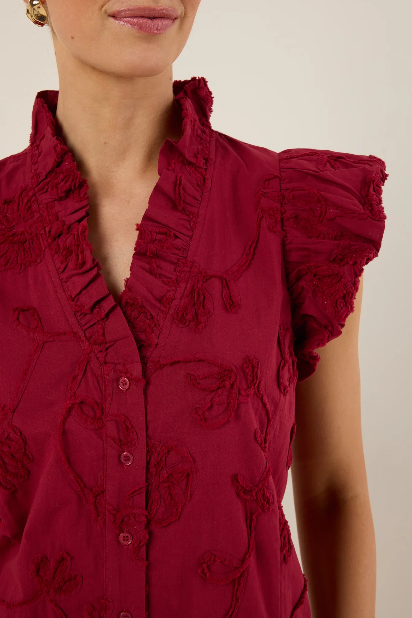 Sandra Top- Maroon