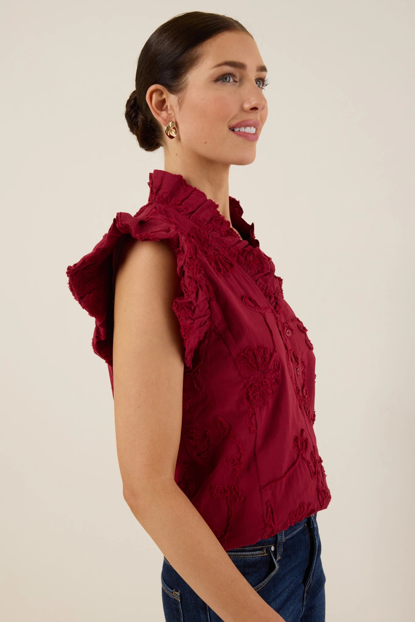Sandra Top- Maroon
