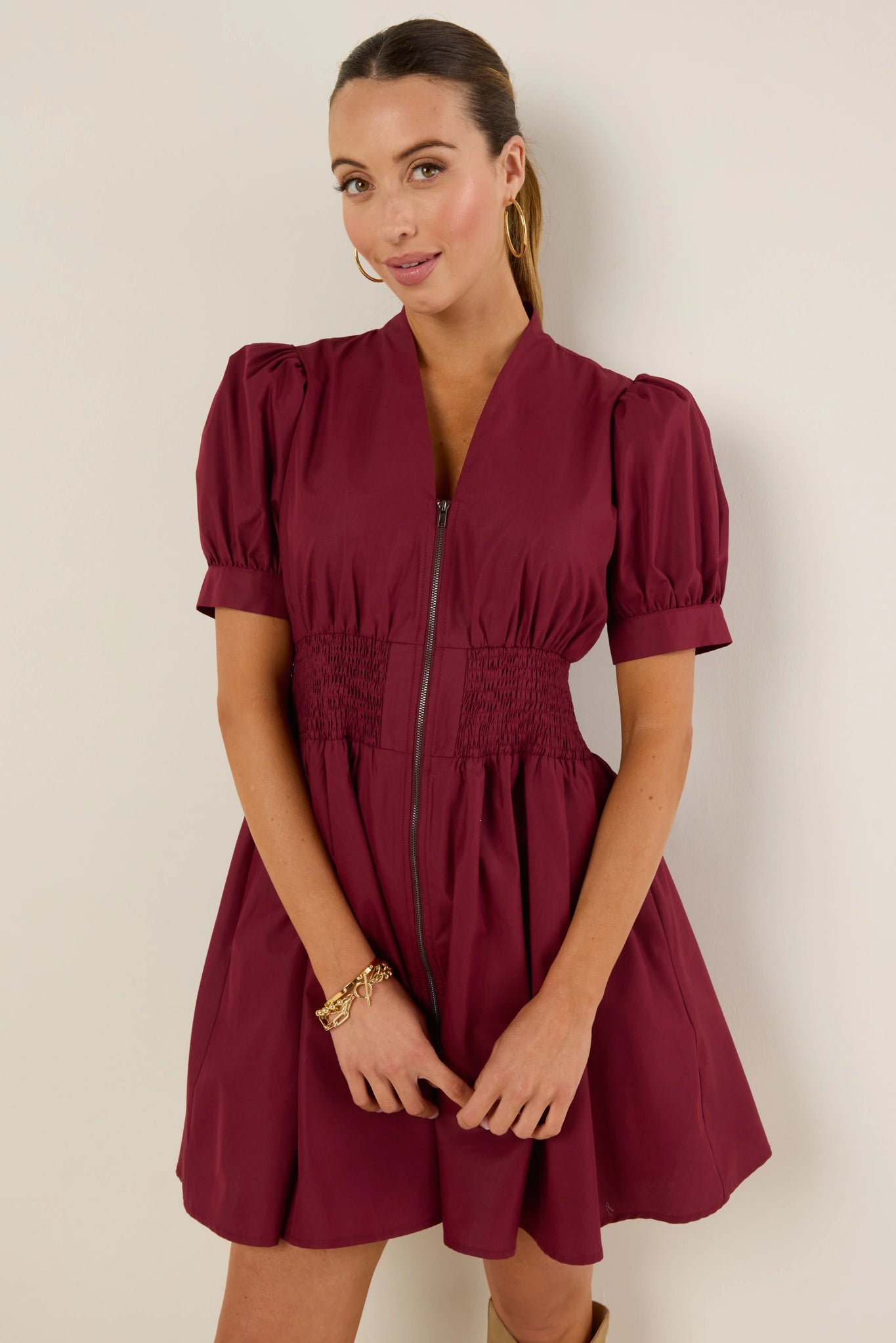 Audra Dress- Maroon
