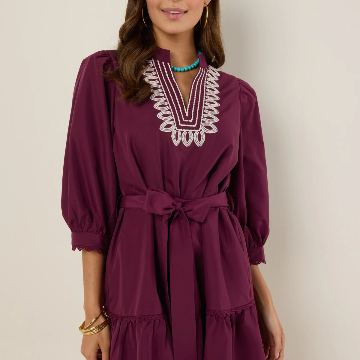 Gabriella Burgundy Short Dress | Avara Gabriella Burgundy Short Dress | Avara