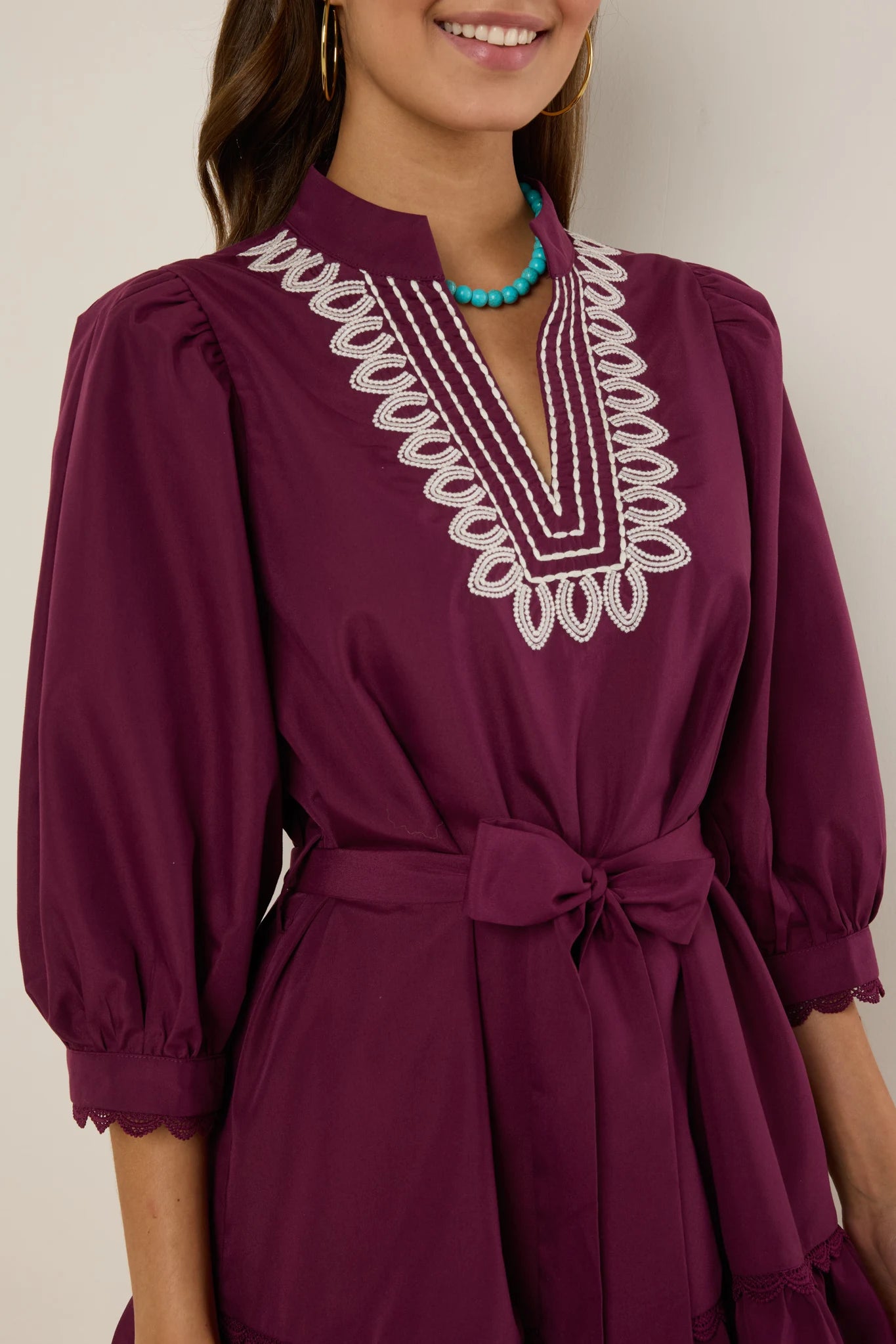 Gabriella Dress- Burgundy