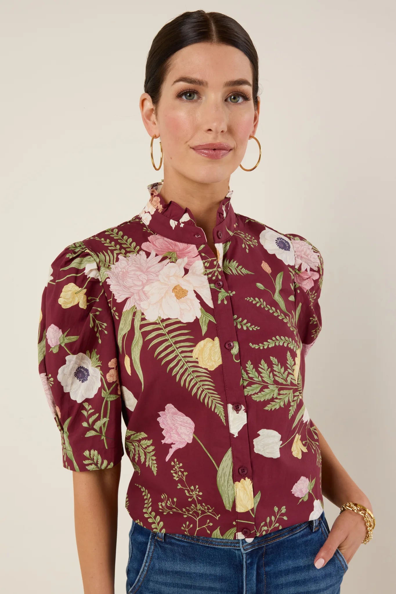 Patricia Top- Burgundy