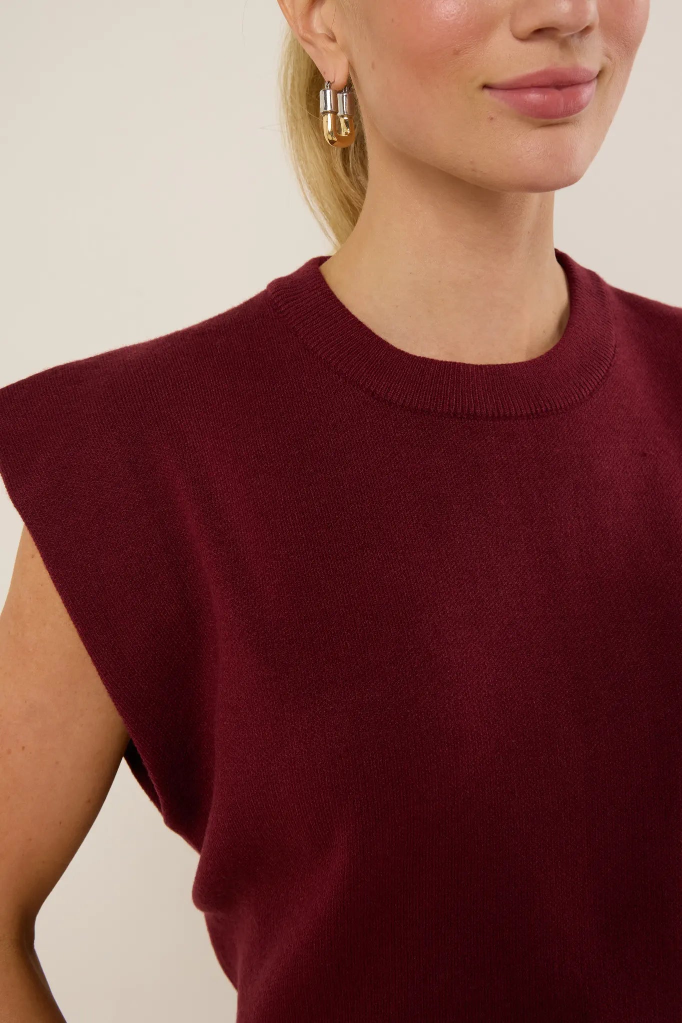 Elise Top- Burgundy