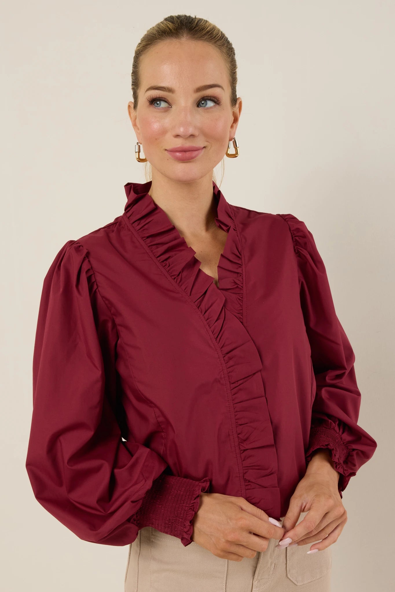 Constance Top- Burgundy