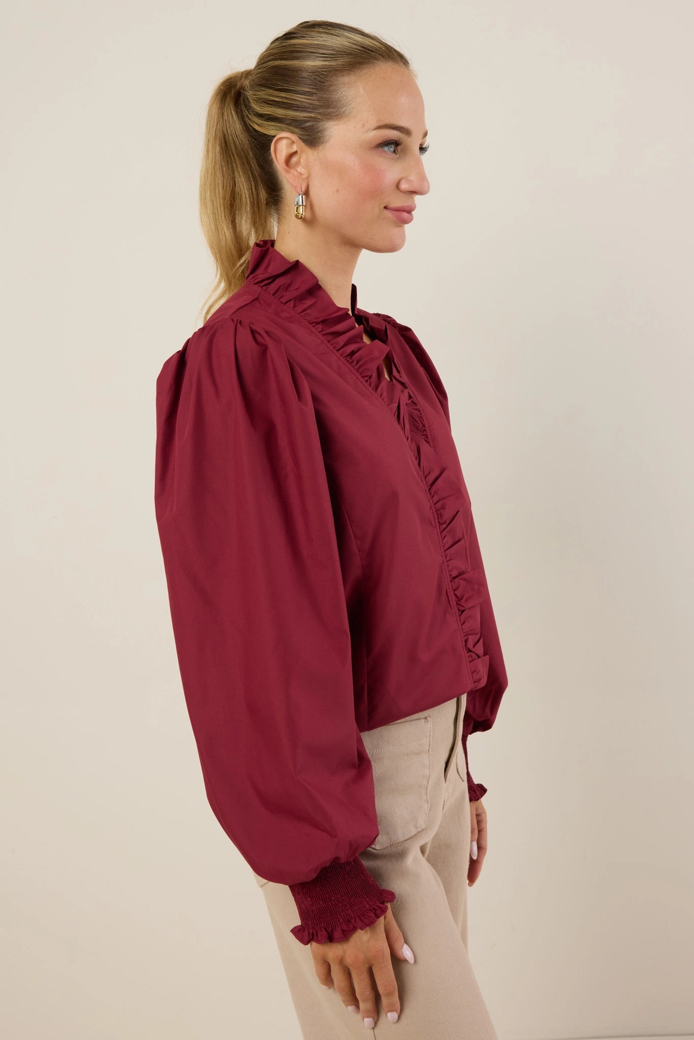 Constance Top- Burgundy