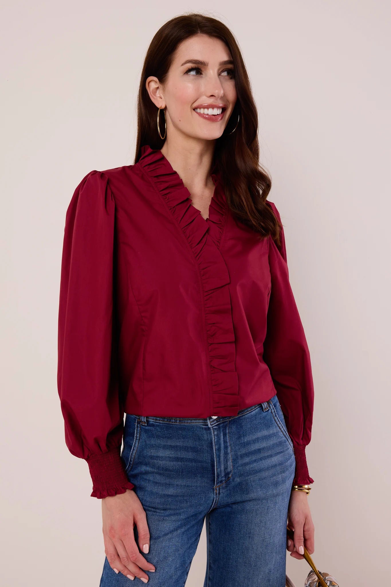 Constance Top- Burgundy