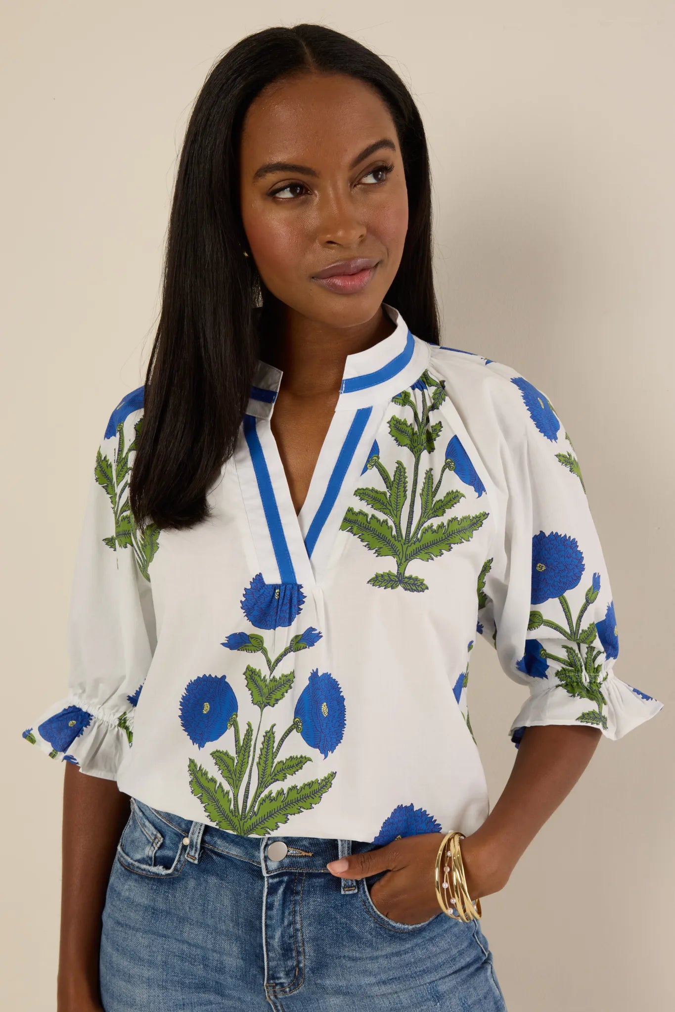 Angelica Top- Blue