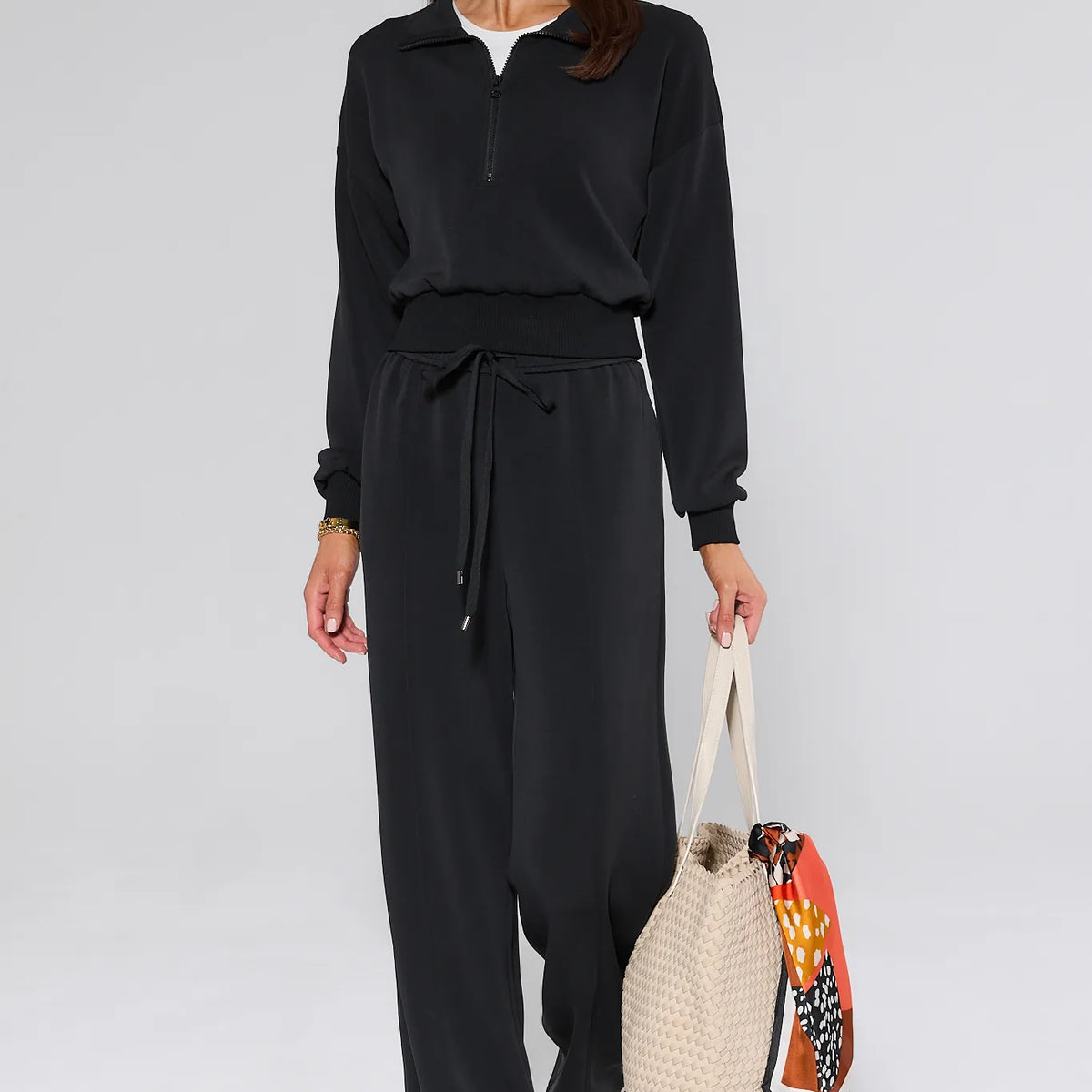 Women's Black Half Zip Pullover | Avara | Avara