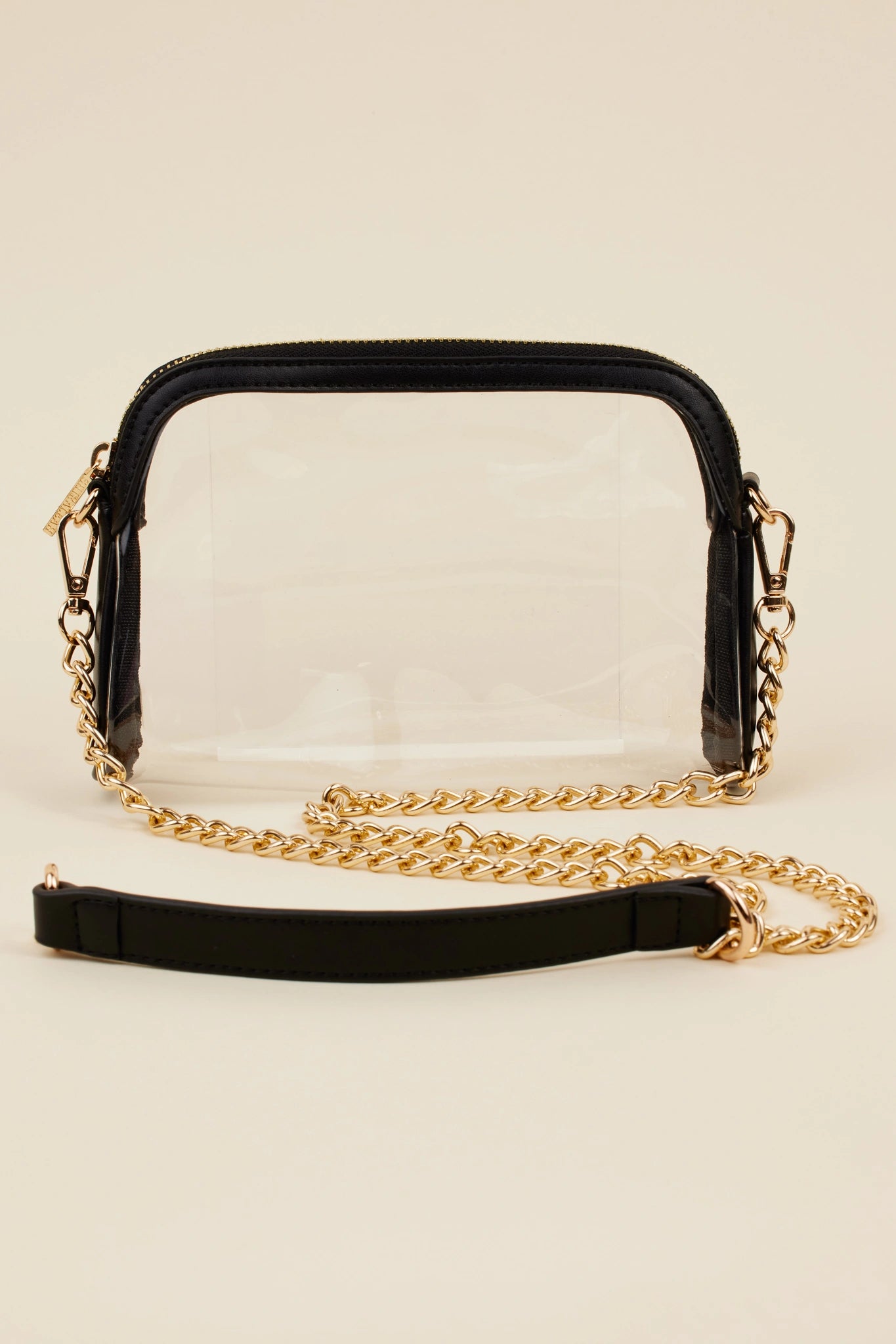 Mindy Clear Crossbody- Black