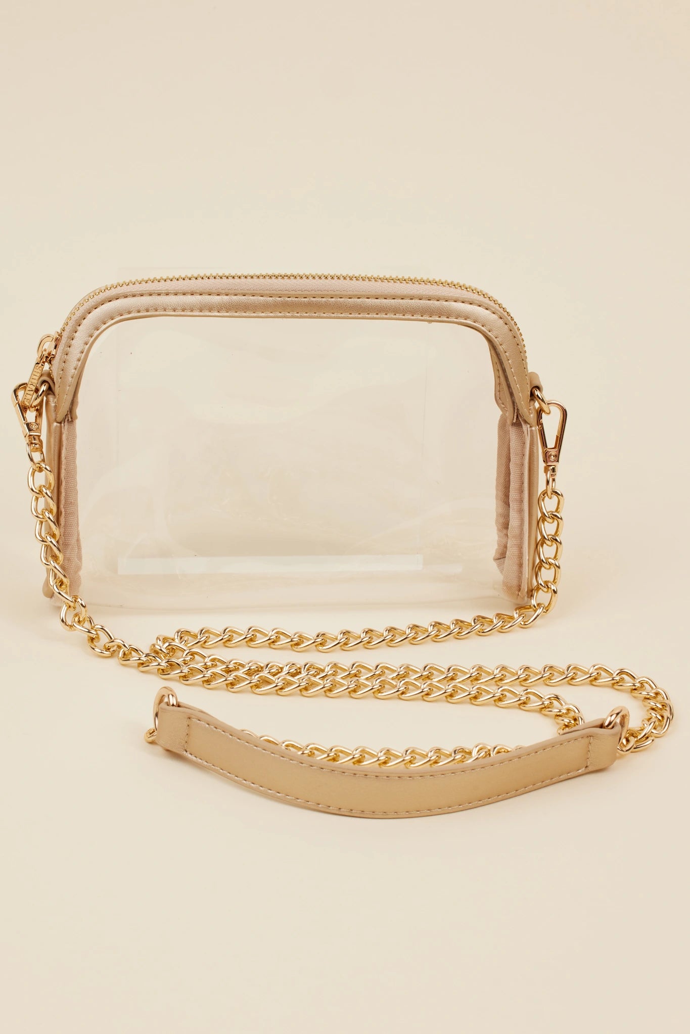 Mindy Clear Crossbody- Gold