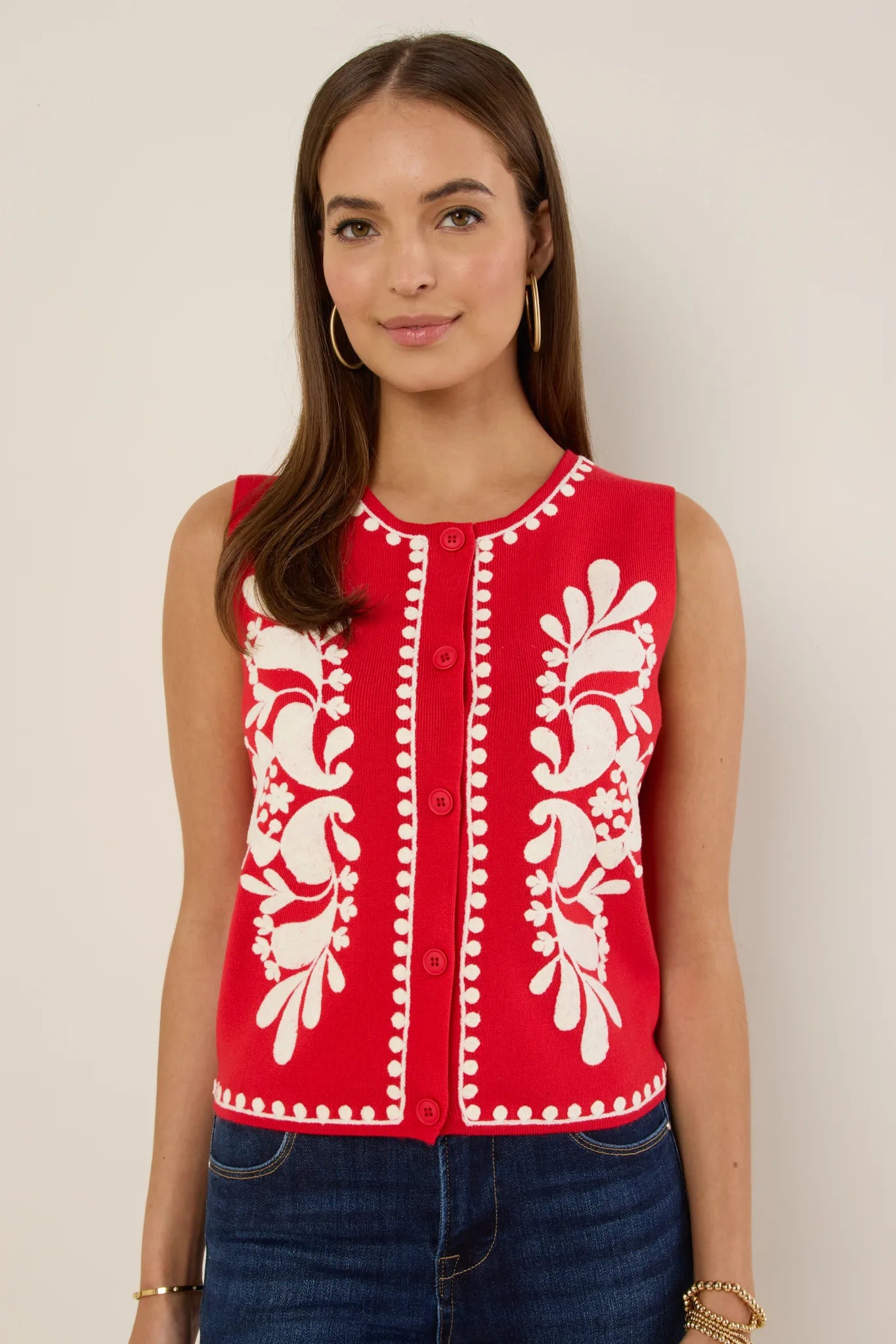 Myra Vest- Red