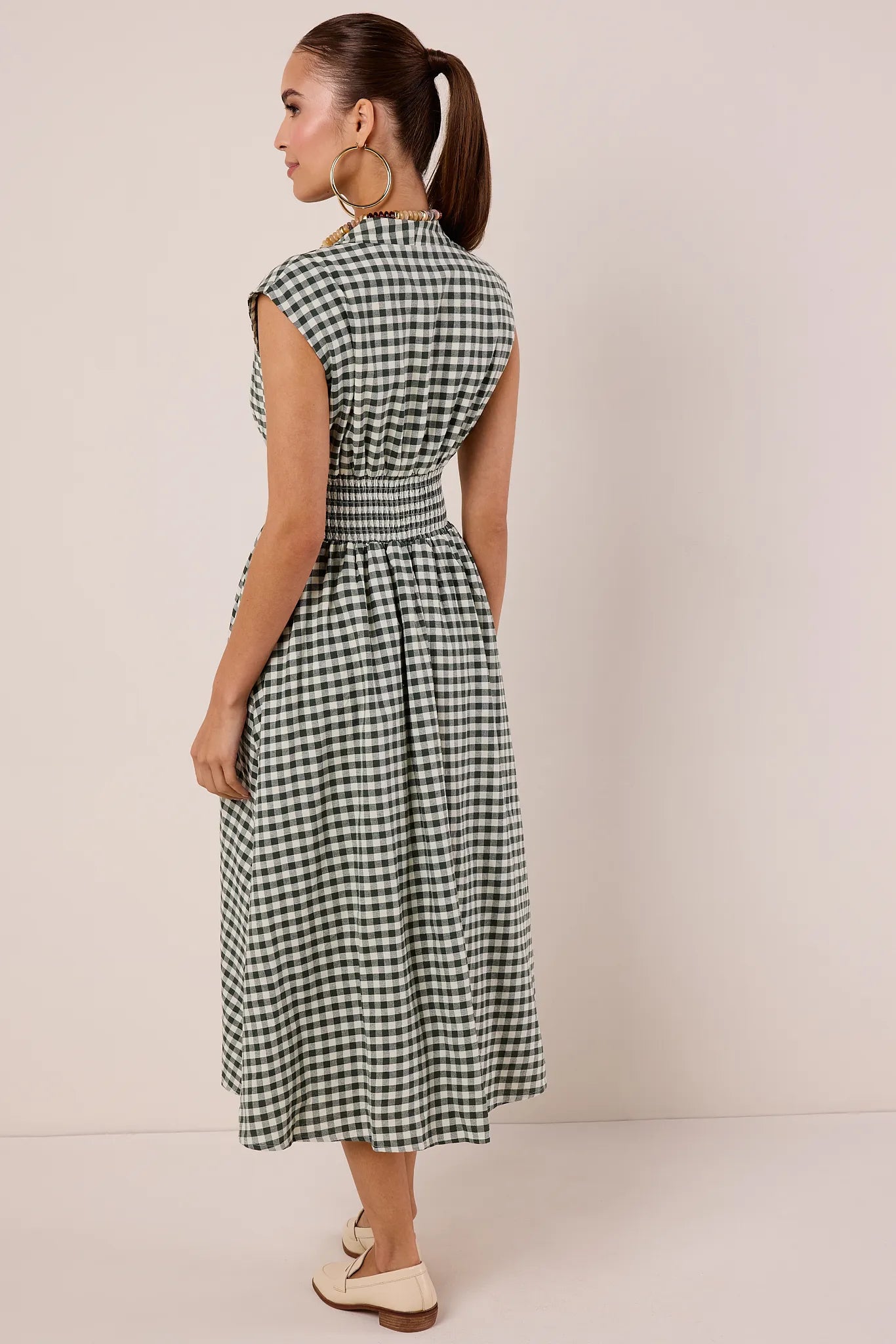 Collins Dress- Green Gingham