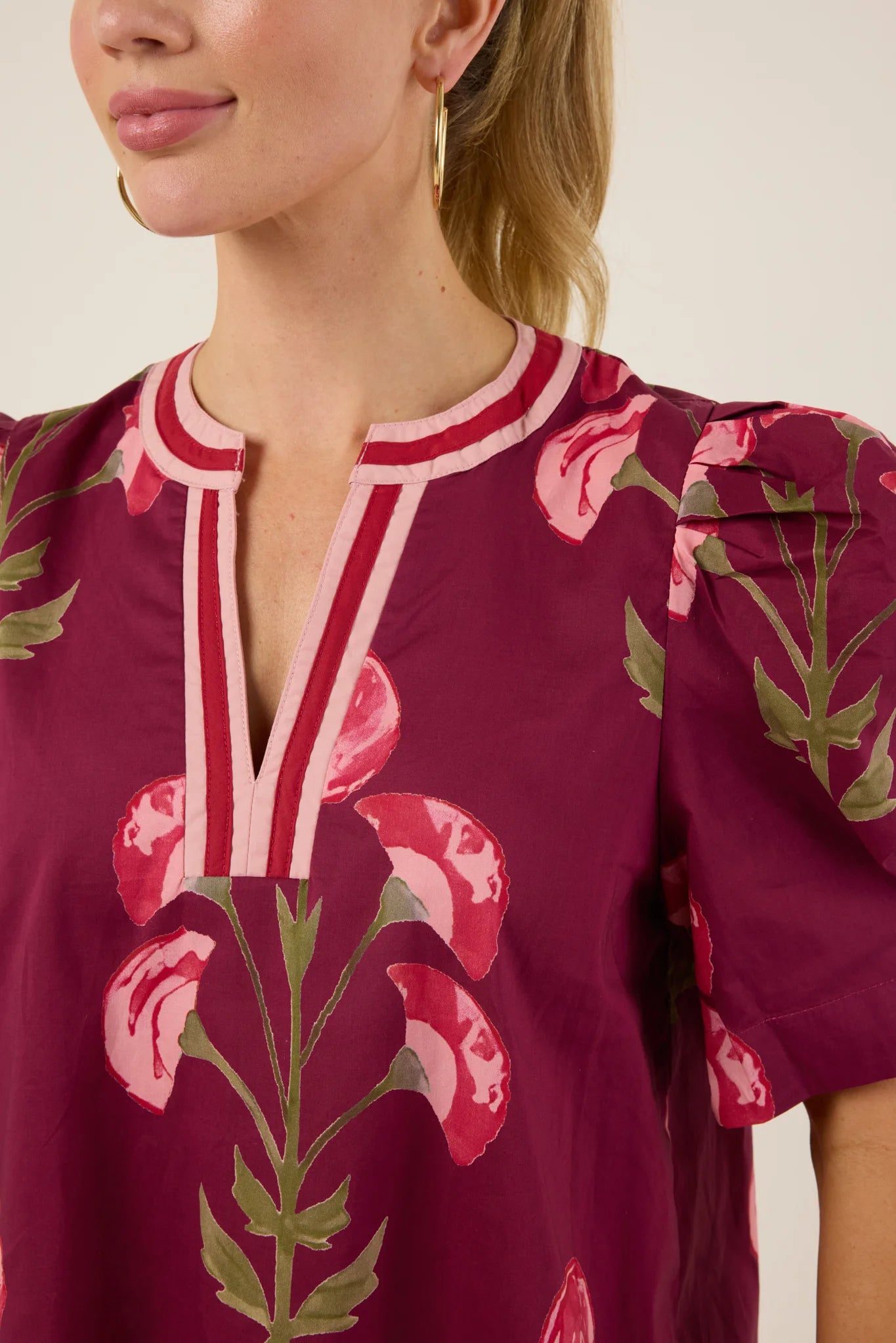 Madison Top- Maroon