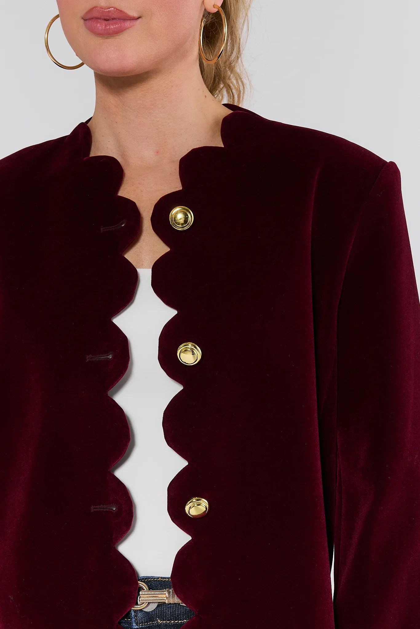 Joan Velvet Scalloped Jacket