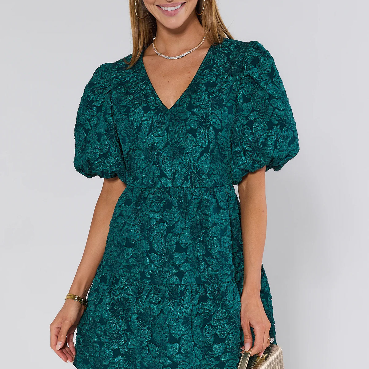 Teresa Green Floral Short Dress | Women's Clothing | Avara Teresa Green Floral Short Dress | Women's Clothing | Avara