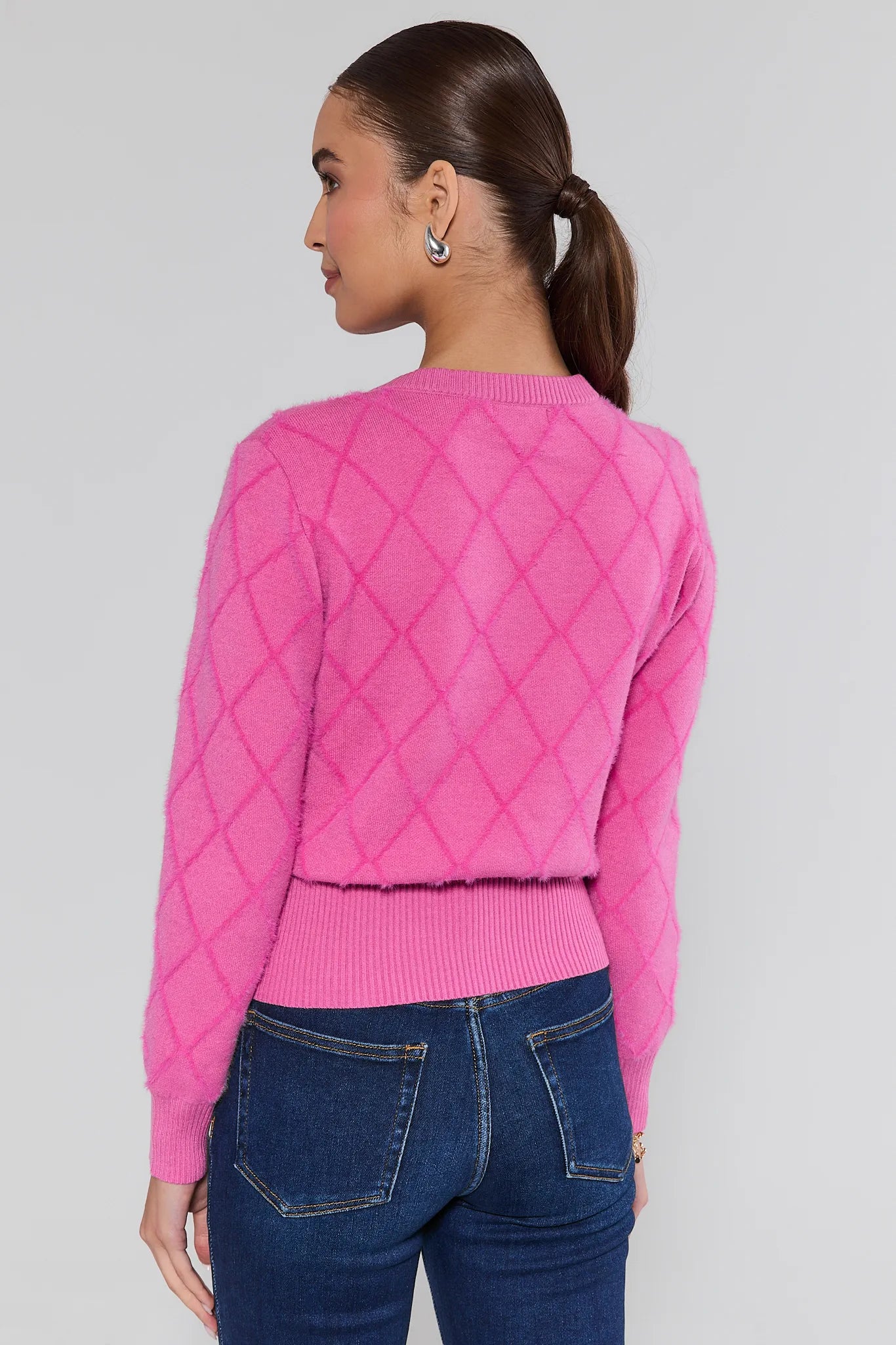 Emily Pink Bow Cardigan