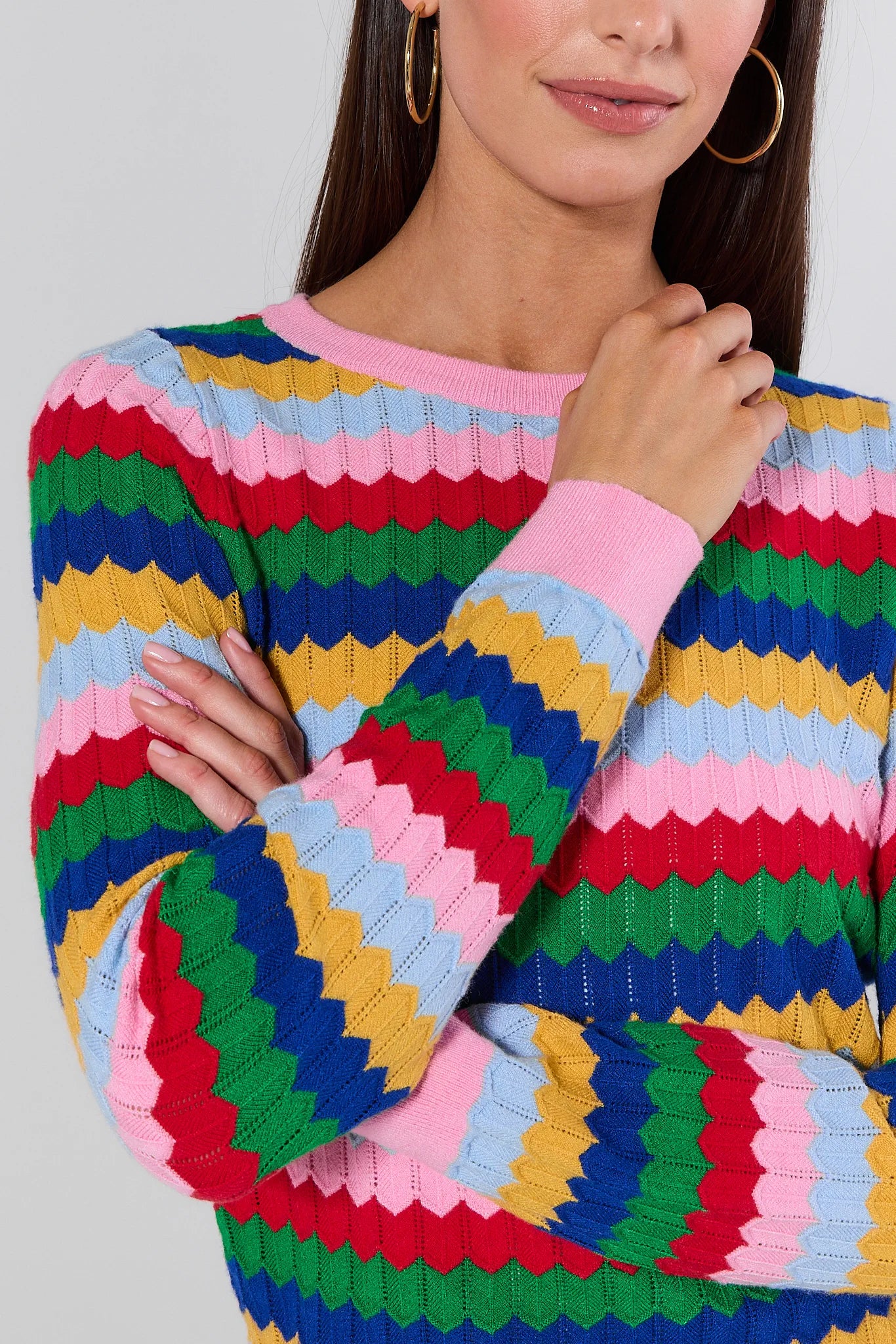 Mandy Multi Striped Knit Sweater