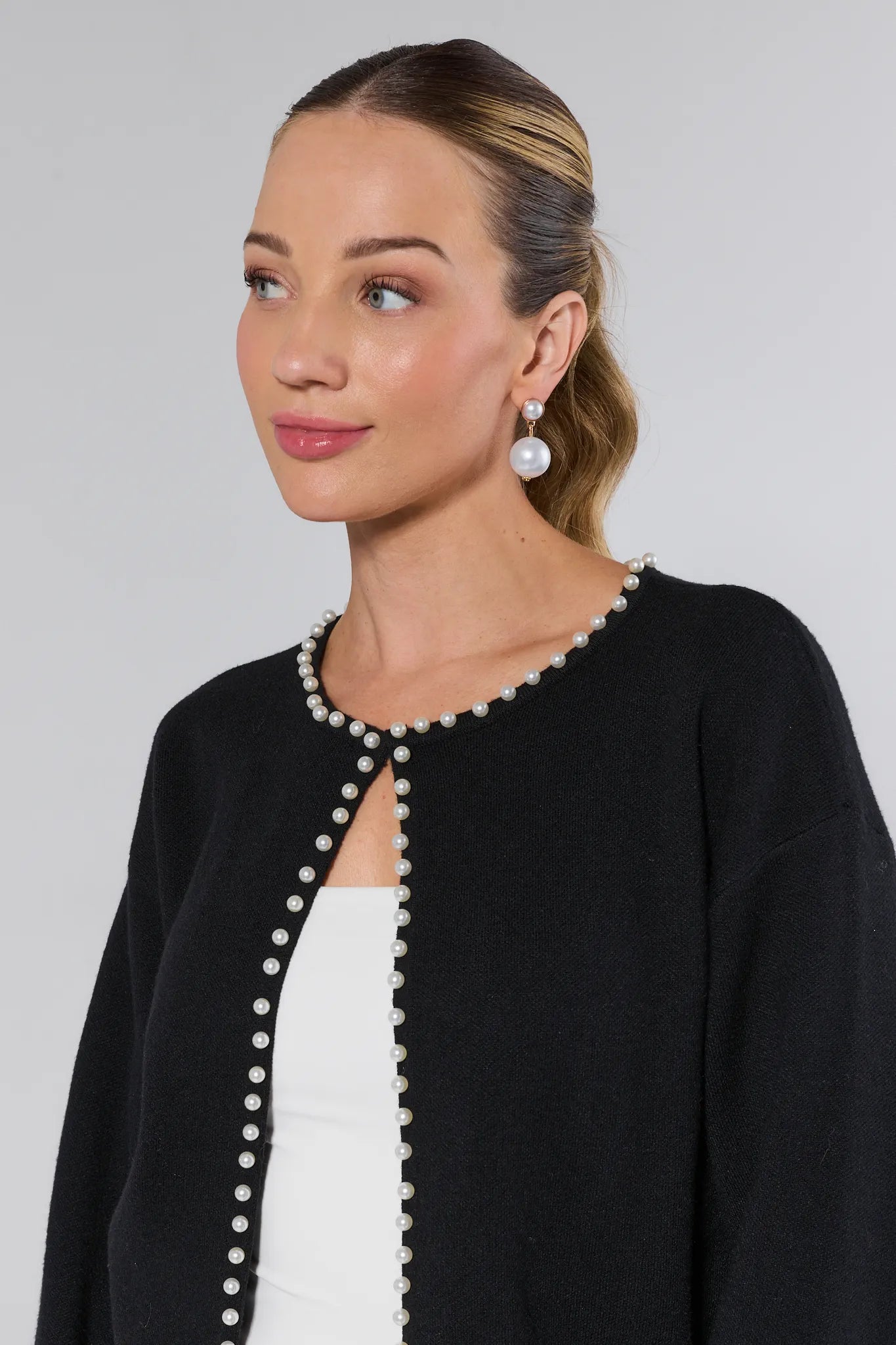 Clarissa Black Embellished Sweater