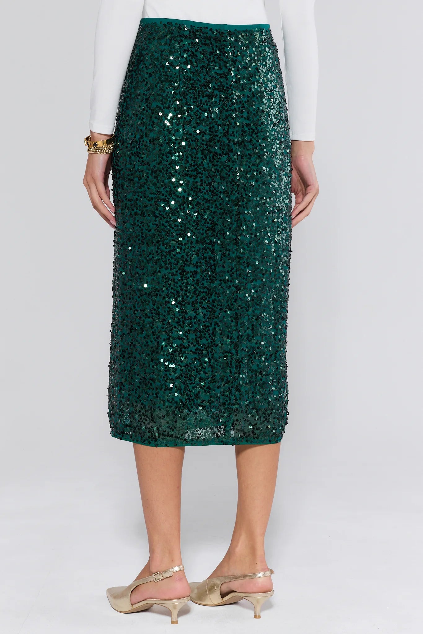 Landry Green Sequin Midi Skirt