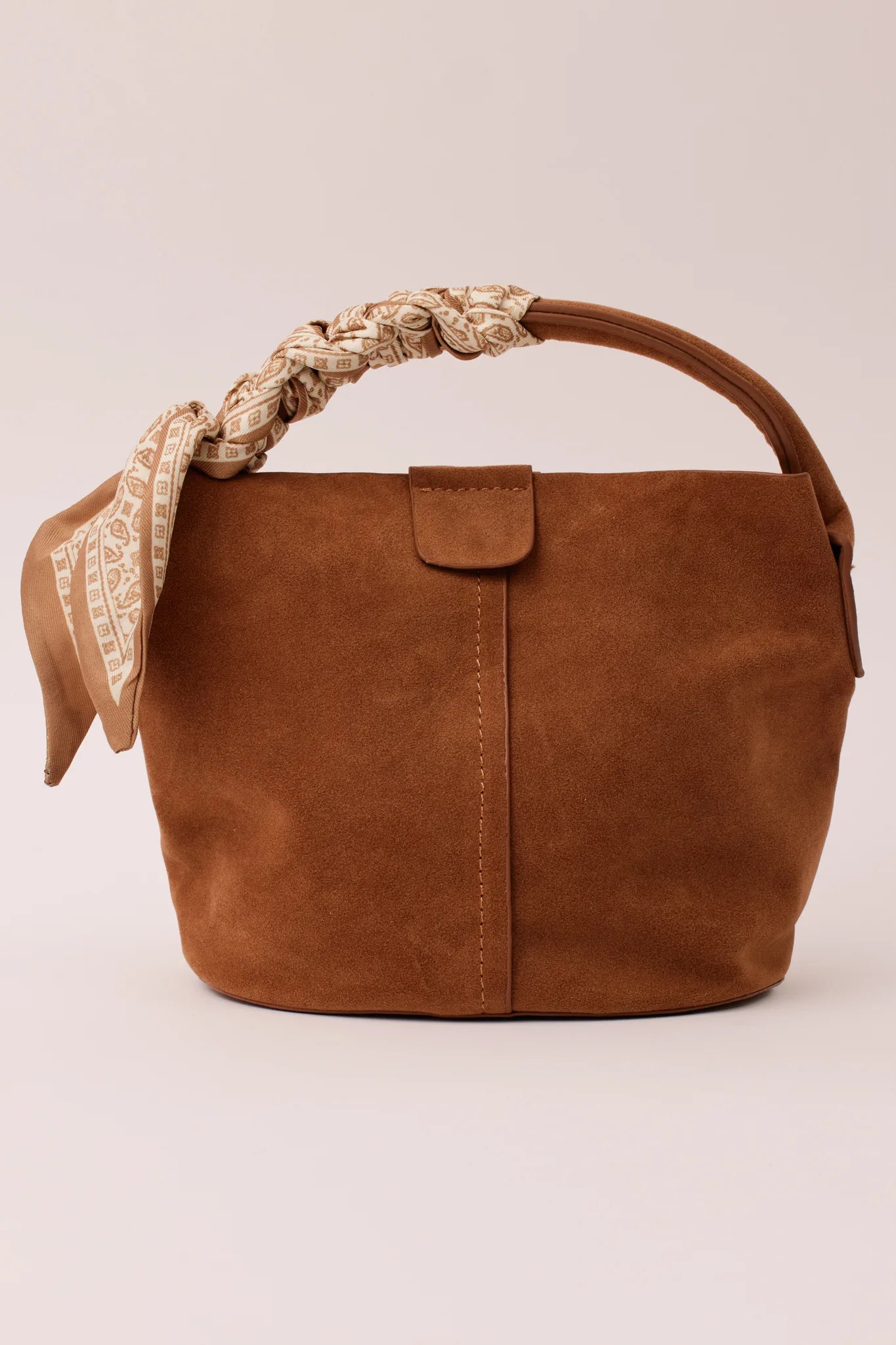 Serena Bag, Suede- Taupe
