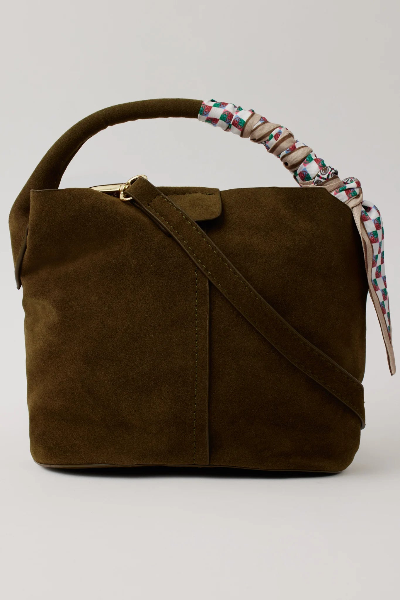 Serena Bag, Suede- Olive