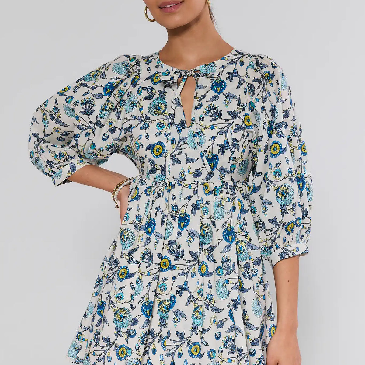 blue dress for baby girl Sassy Shortcake Floral Cove Dress