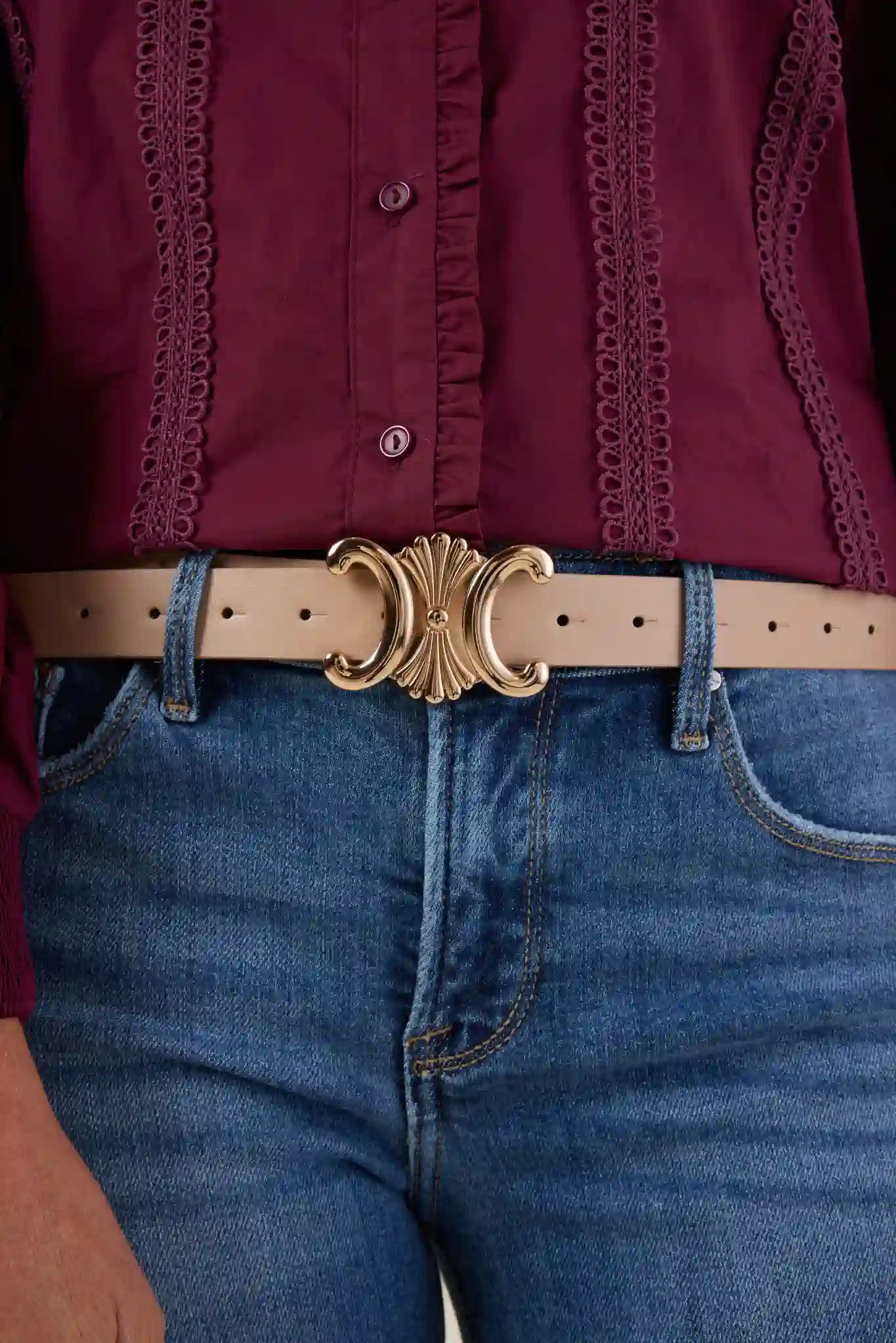 Candace Belt- Taupe