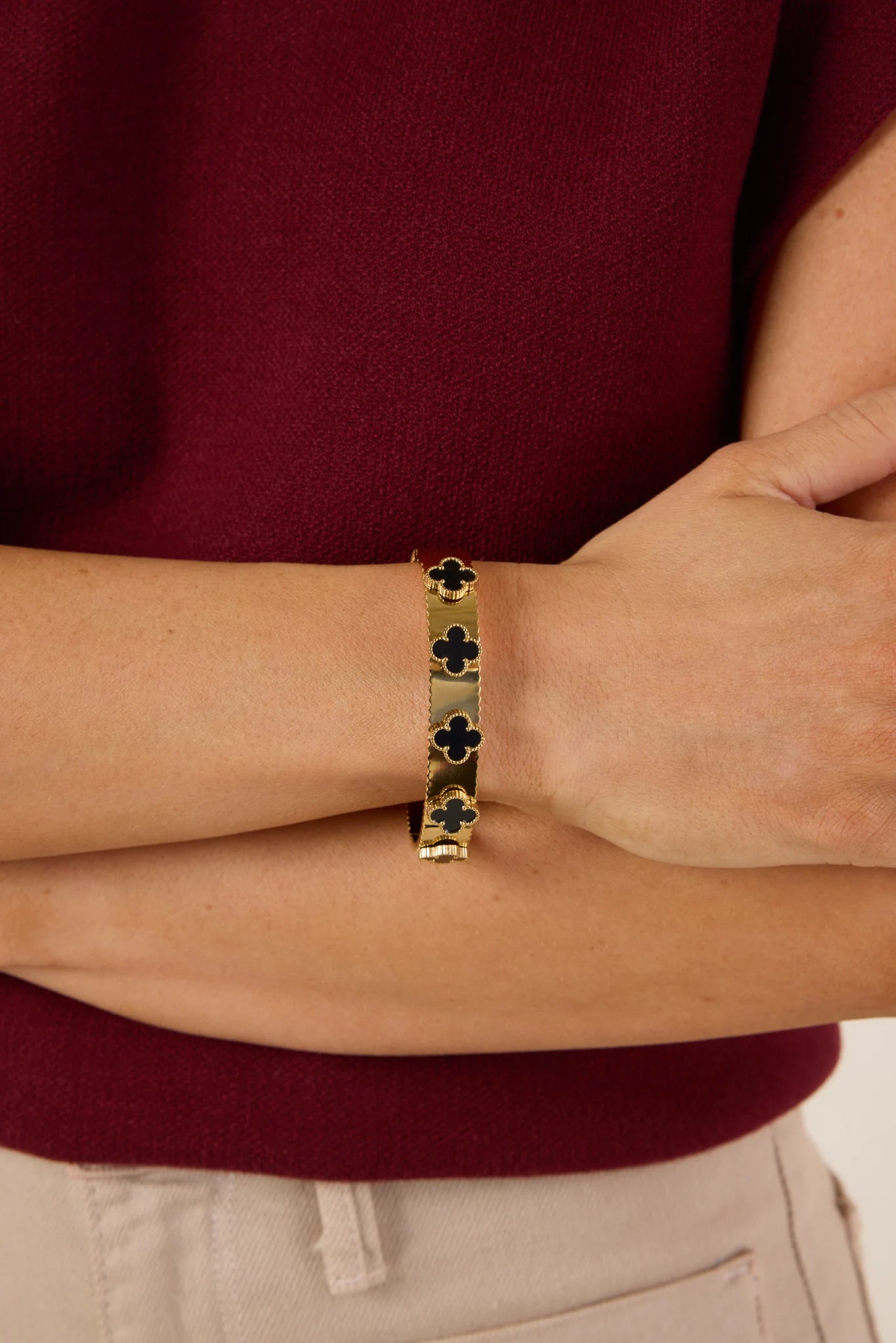 Clover Bracelet- Black