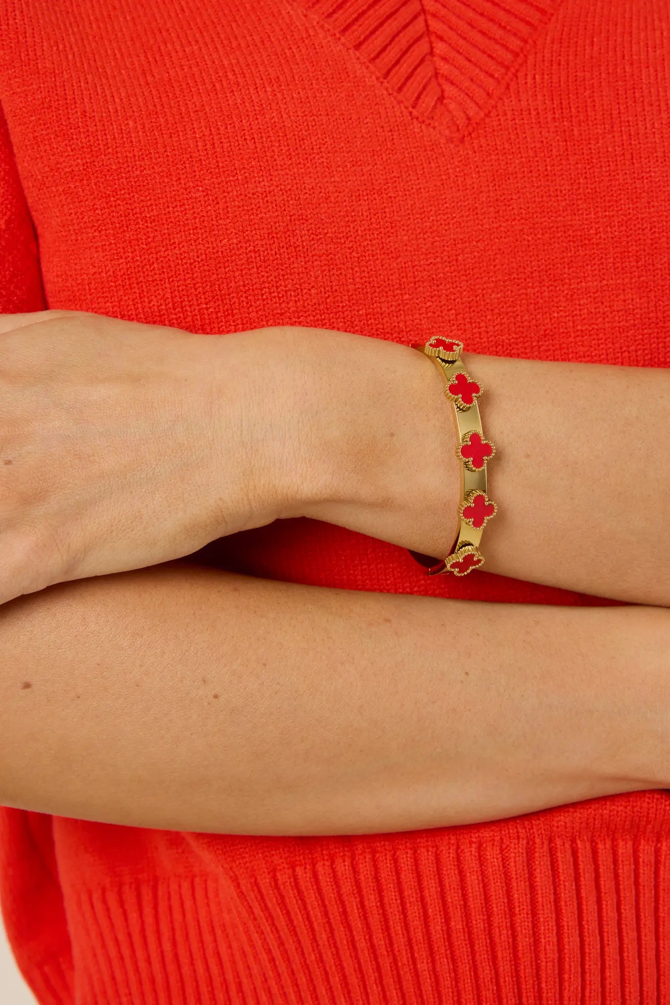 Clover Bracelet- Red