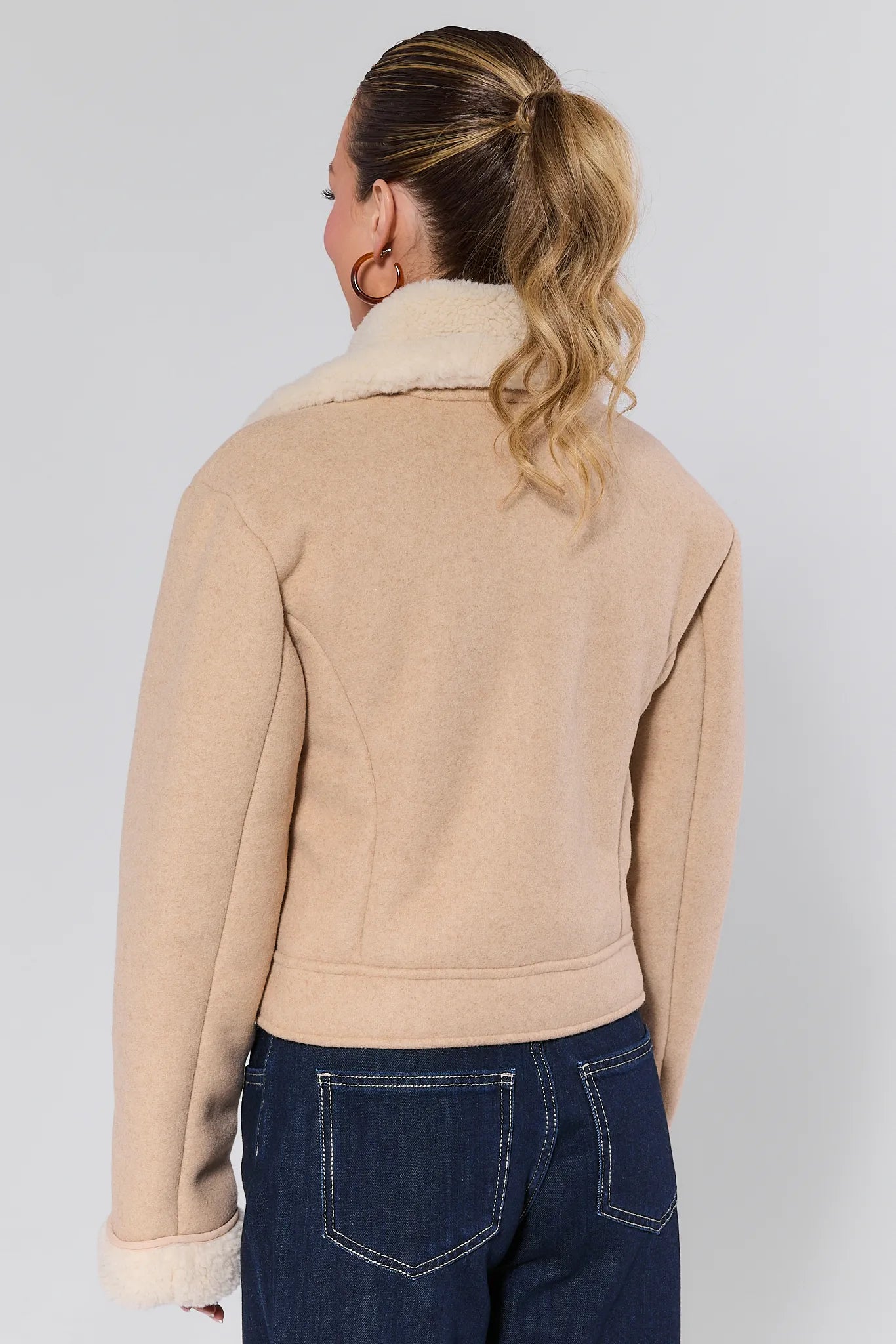 Logan Tan Sherpa Jacket