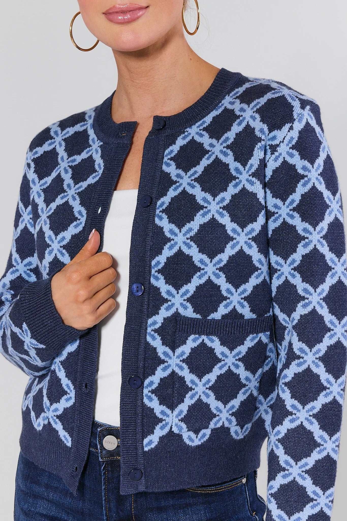Kimber Blue Printed Cardigan