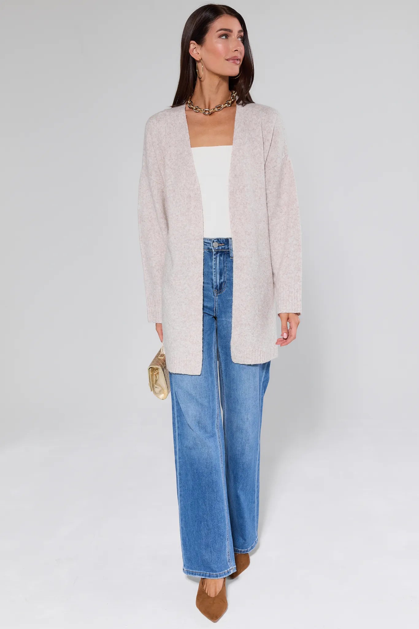 Tinley Gray Wrap Cardigan