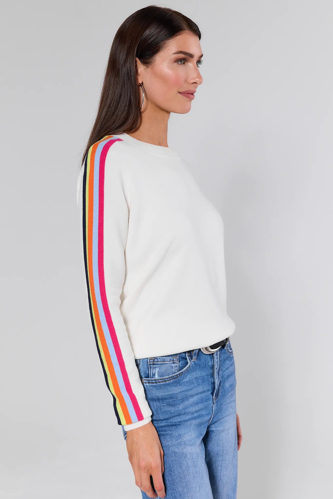 Khloe Cream Striped Sweater