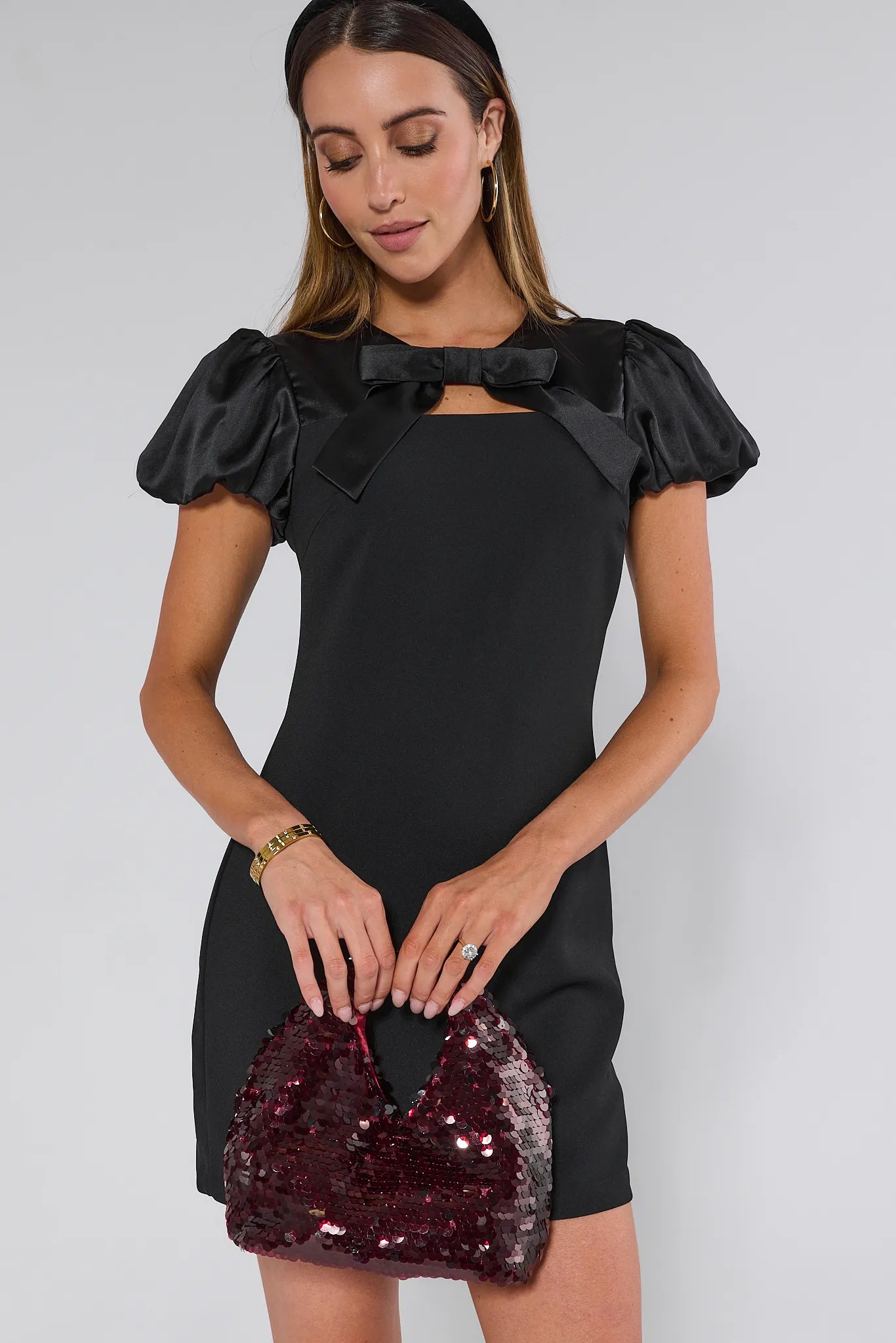 Dahlia Burgundy Sequin Bag